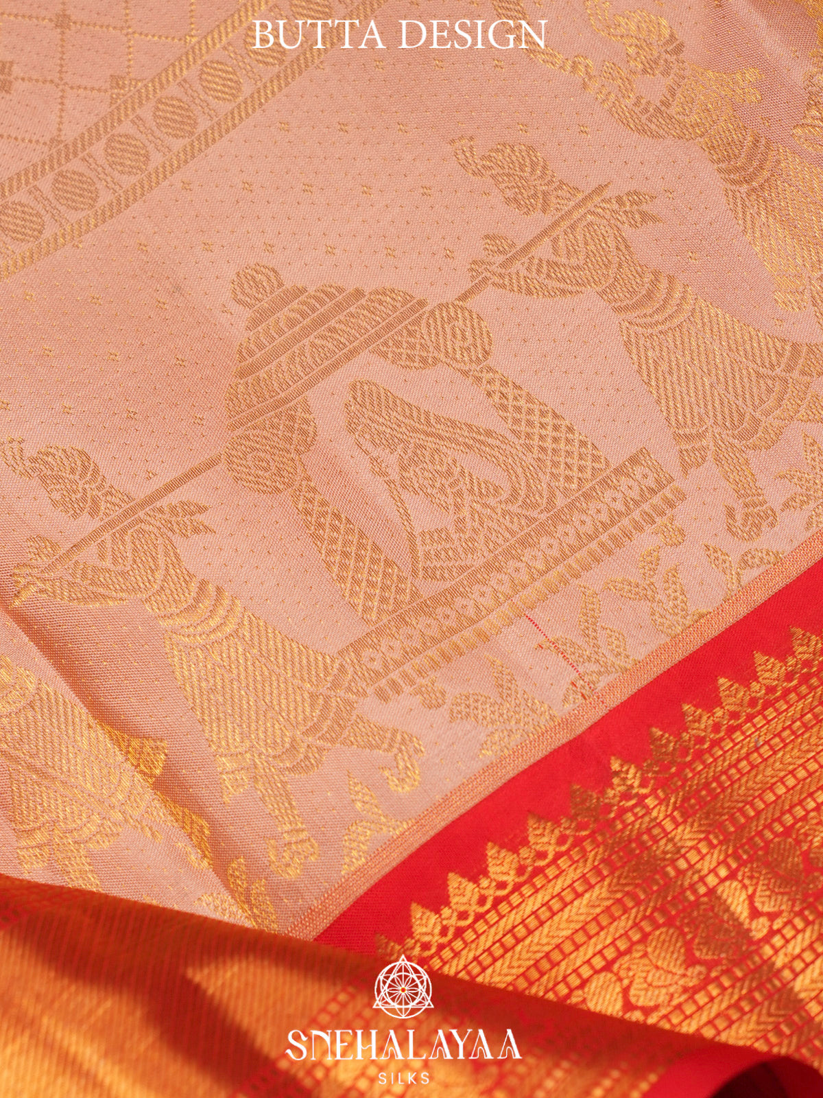 Pale Pink Kanjivaram Silk Saree