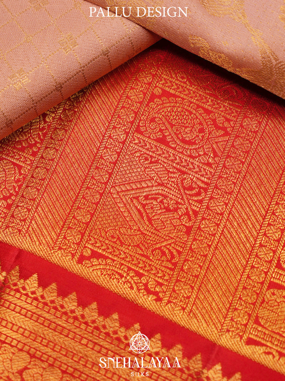 Pale Pink Kanjivaram Silk Saree