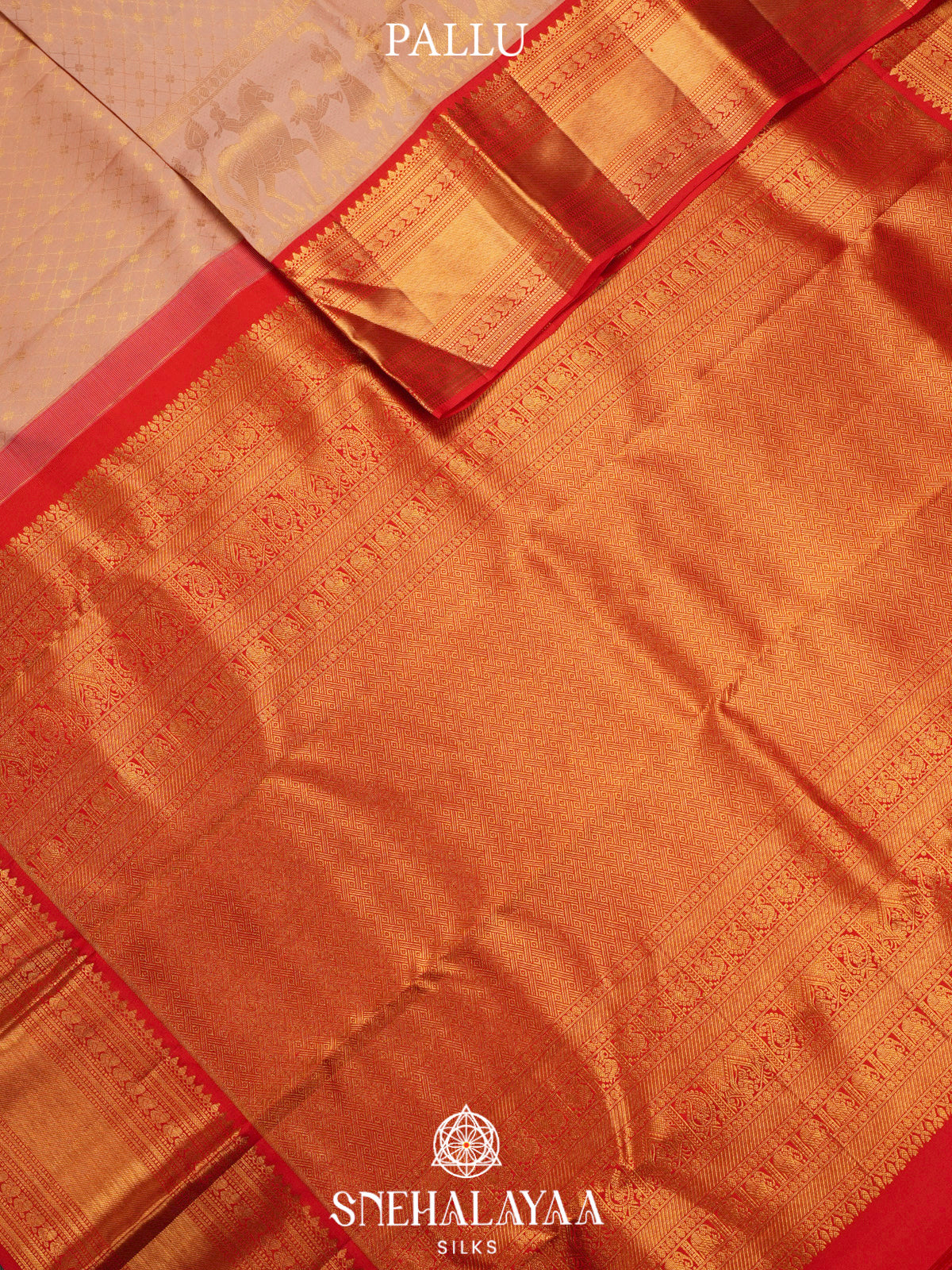 Pale Pink Kanjivaram Silk Saree
