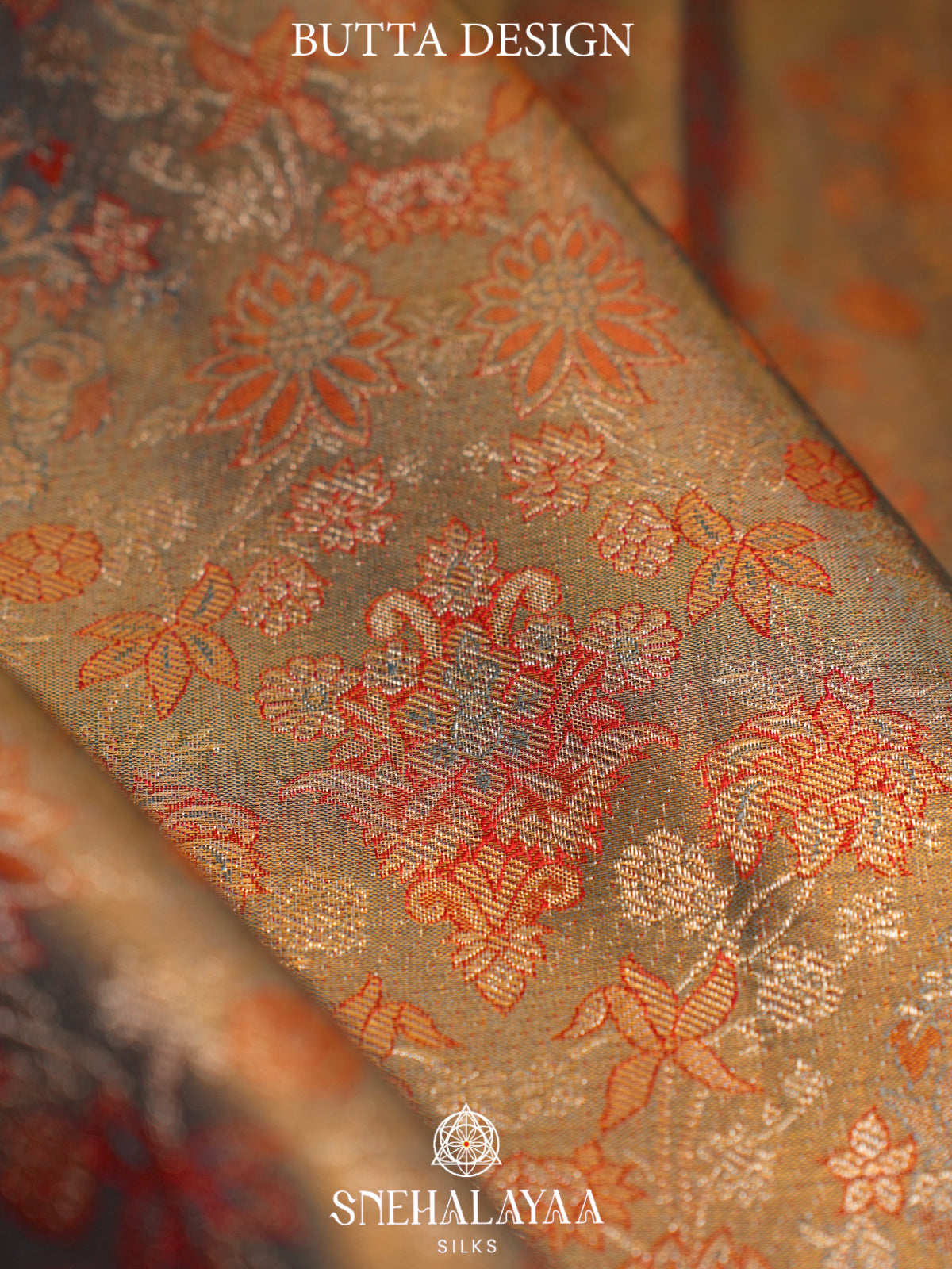 Olive Green Kanjivaram Silk Saree