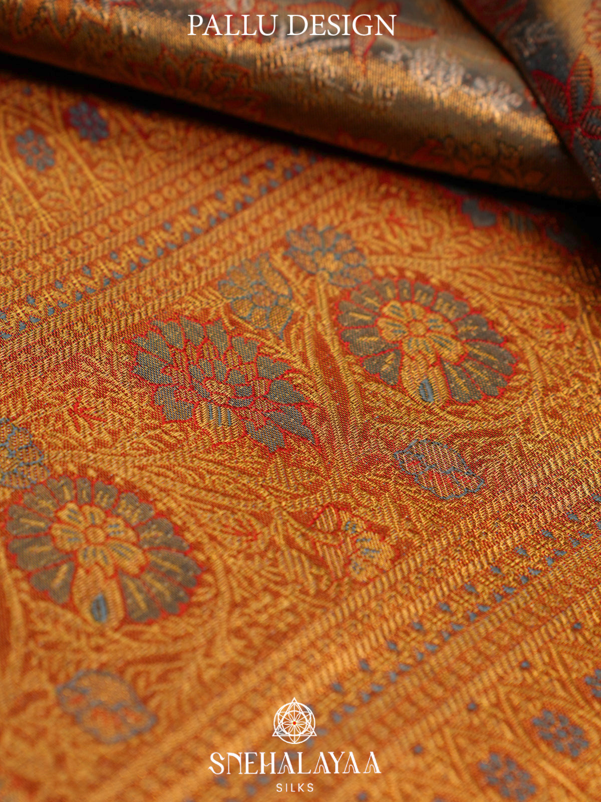 Olive Green Kanjivaram Silk Saree