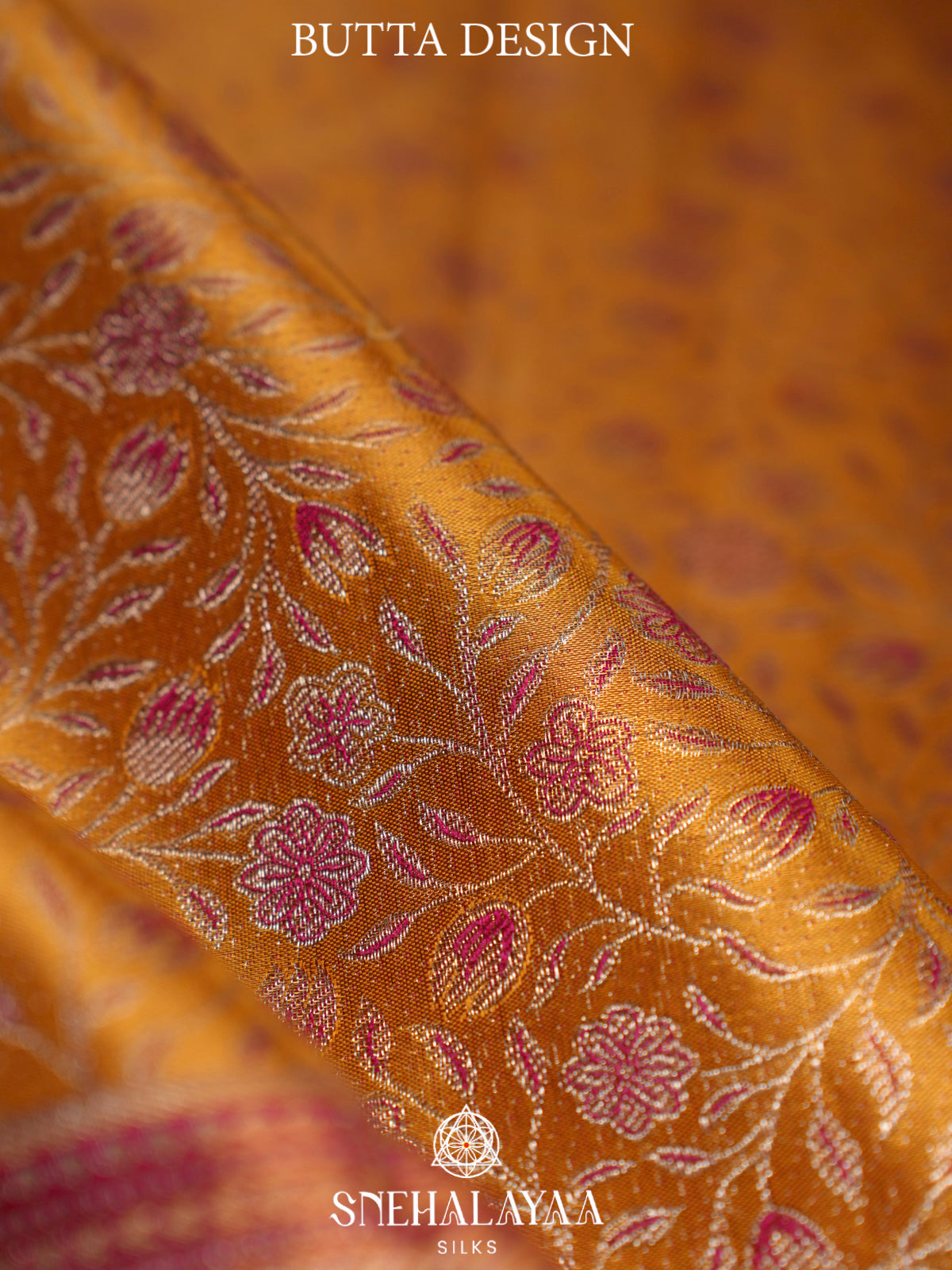 Golden Yellow Kanjivaram Silk Saree