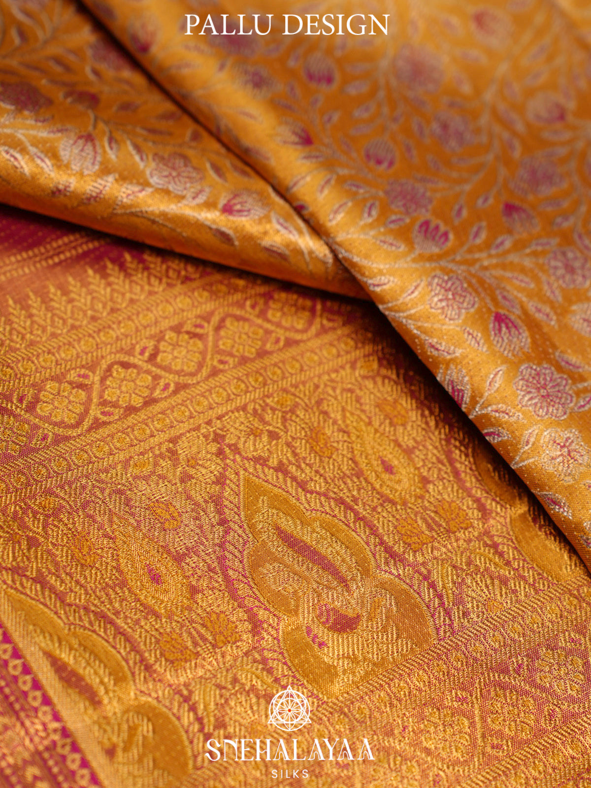 Golden Yellow Kanjivaram Silk Saree