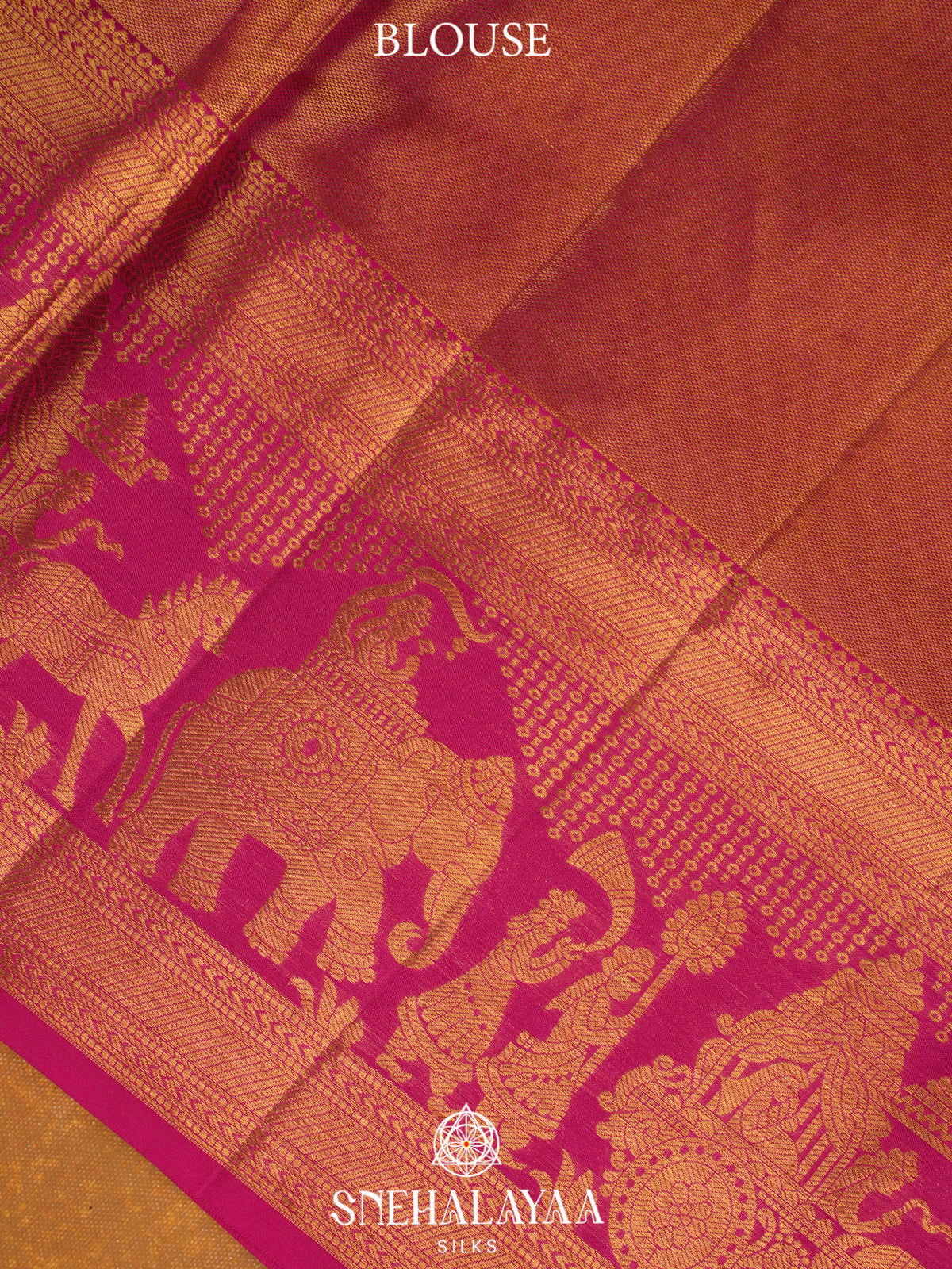 Golden Yellow Kanjivaram Silk Saree