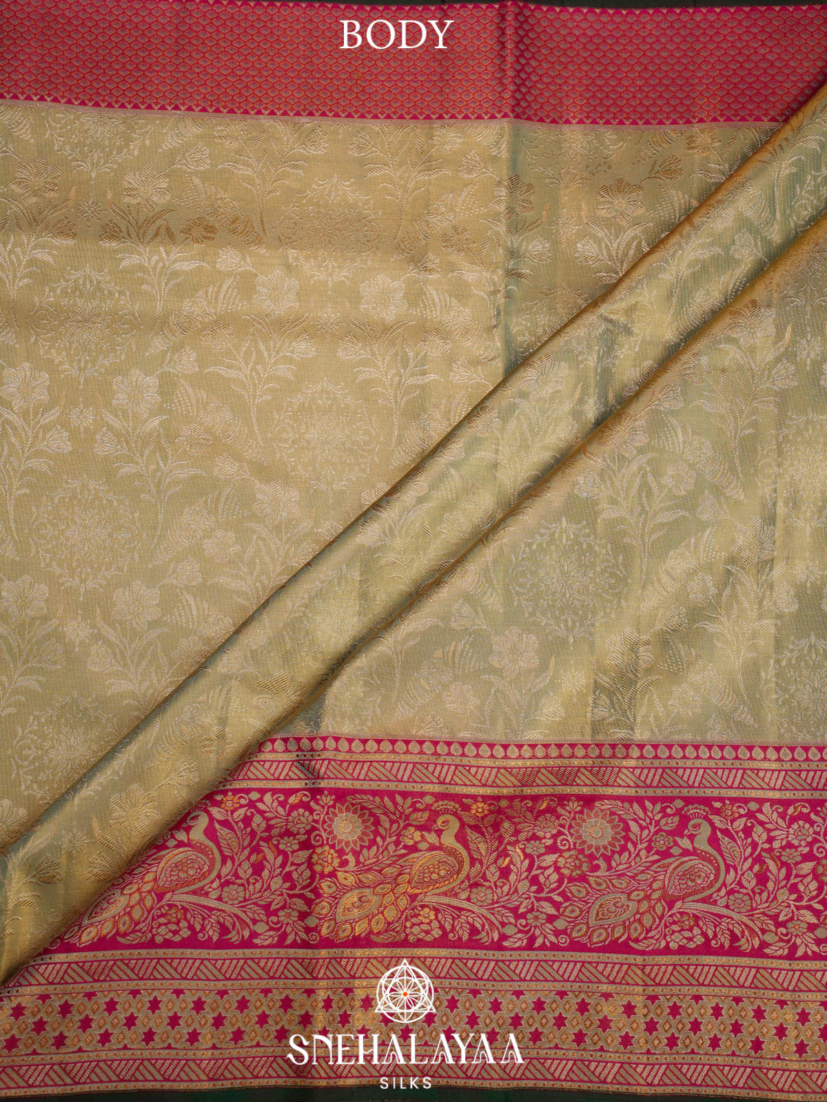 Pale Green Kanjivaram Silk Saree