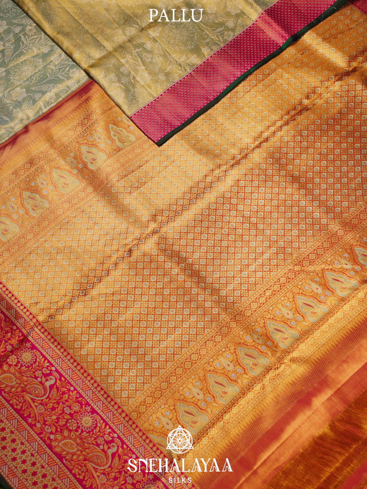 Pale Green Kanjivaram Silk Saree