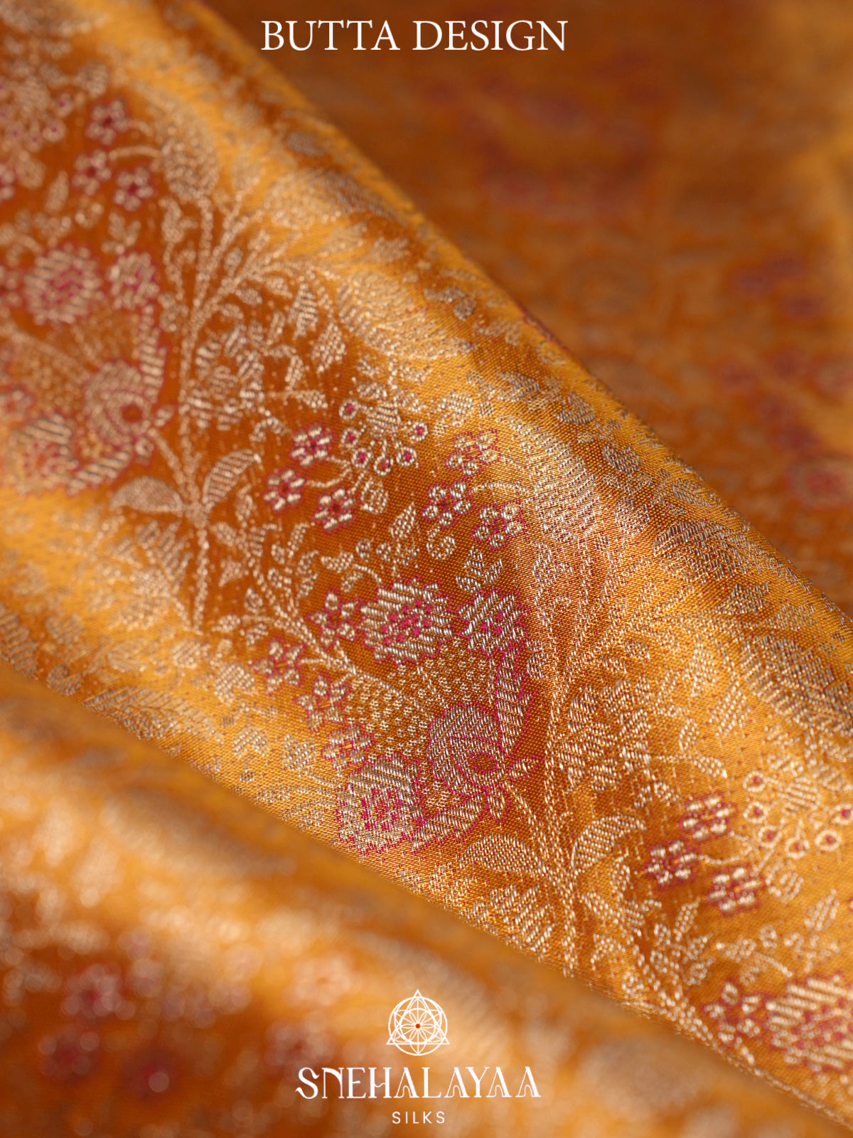 Golden Yellow Kanjivaram Silk Saree