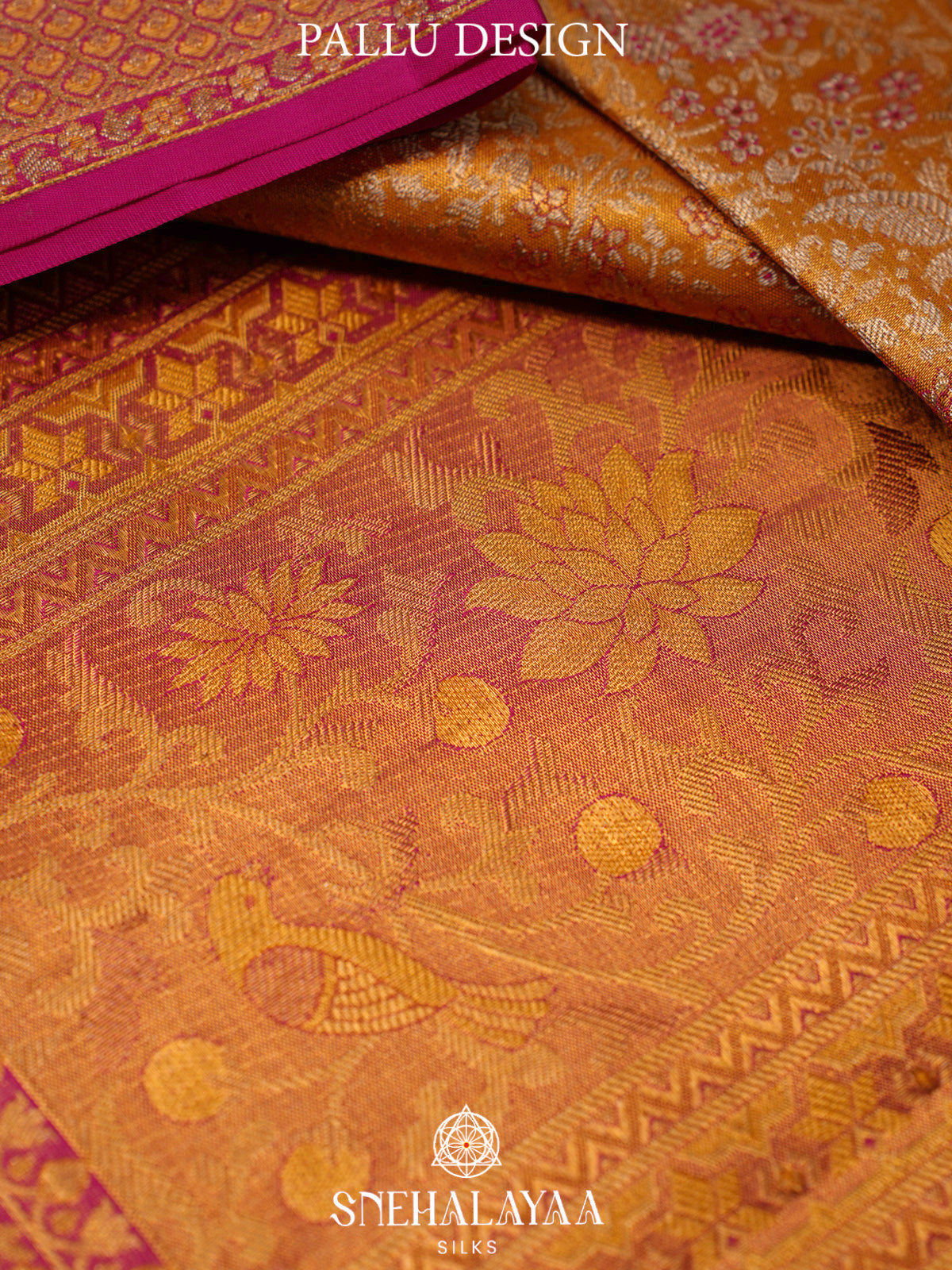 Golden Yellow Kanjivaram Silk Saree