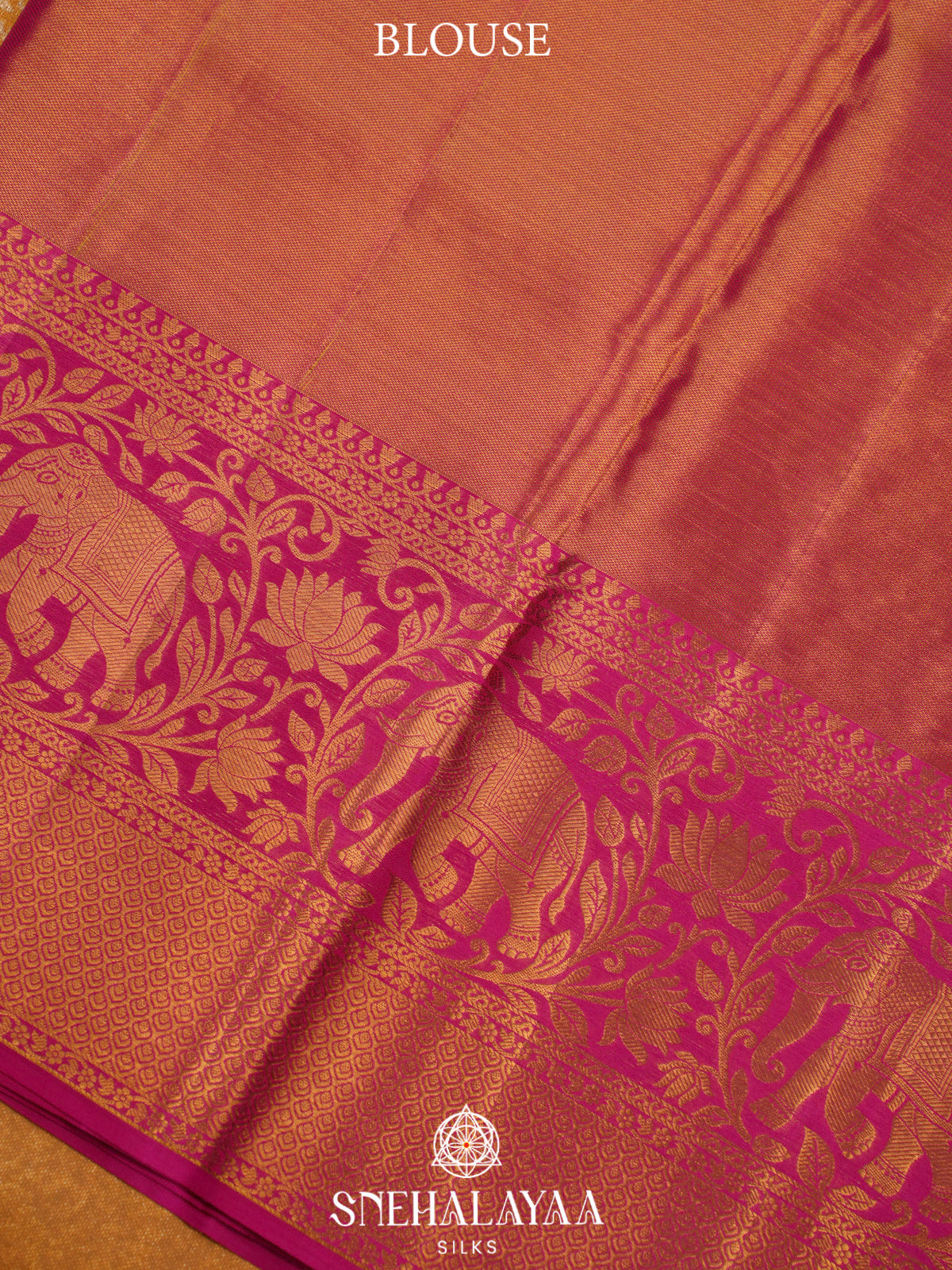 Golden Yellow Kanjivaram Silk Saree