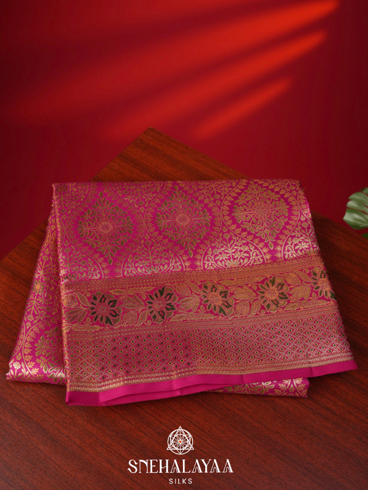 Rose Pink Kanjivaram Silk Saree