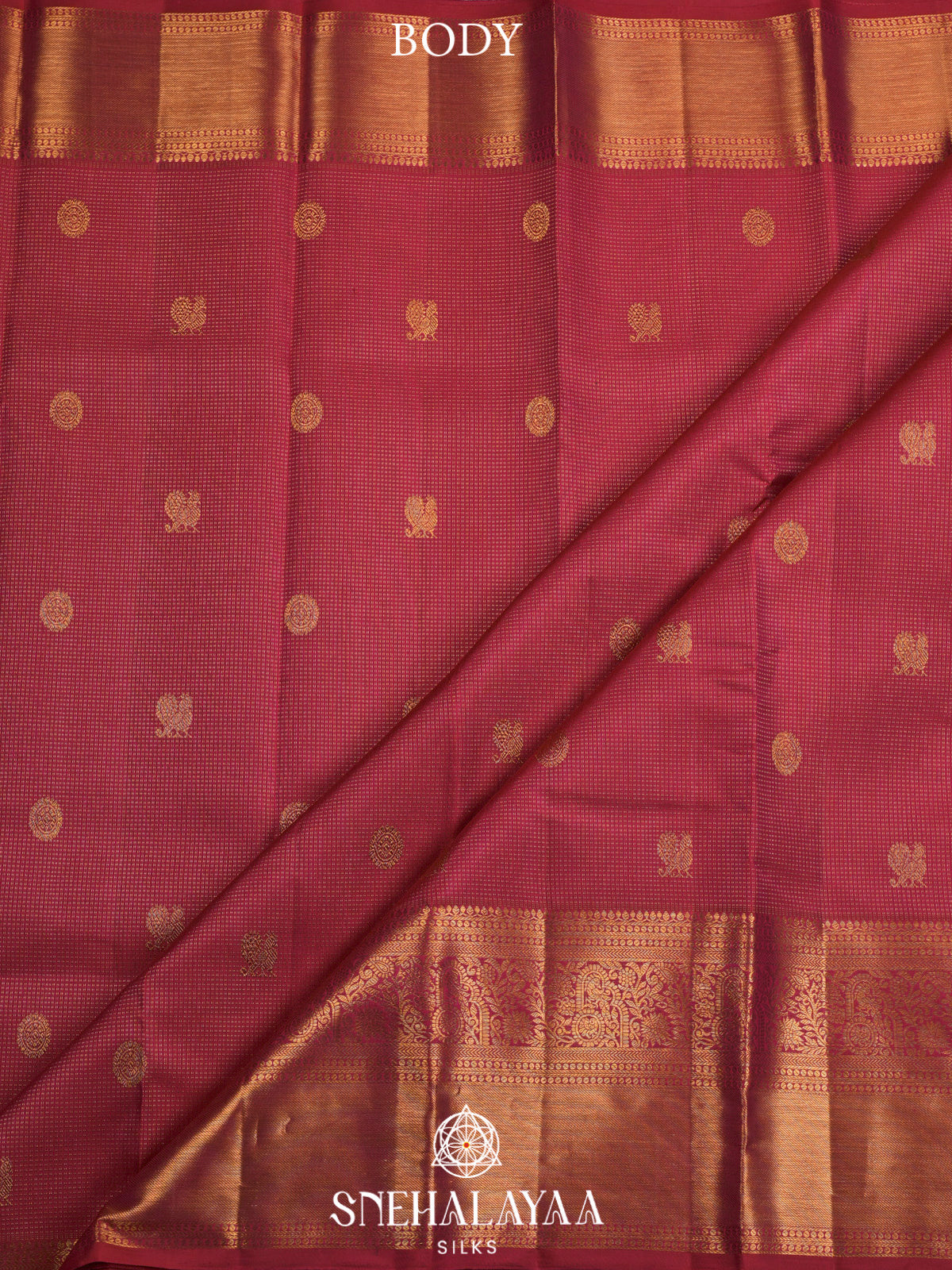 Maroon Kanjivaram Silk Saree