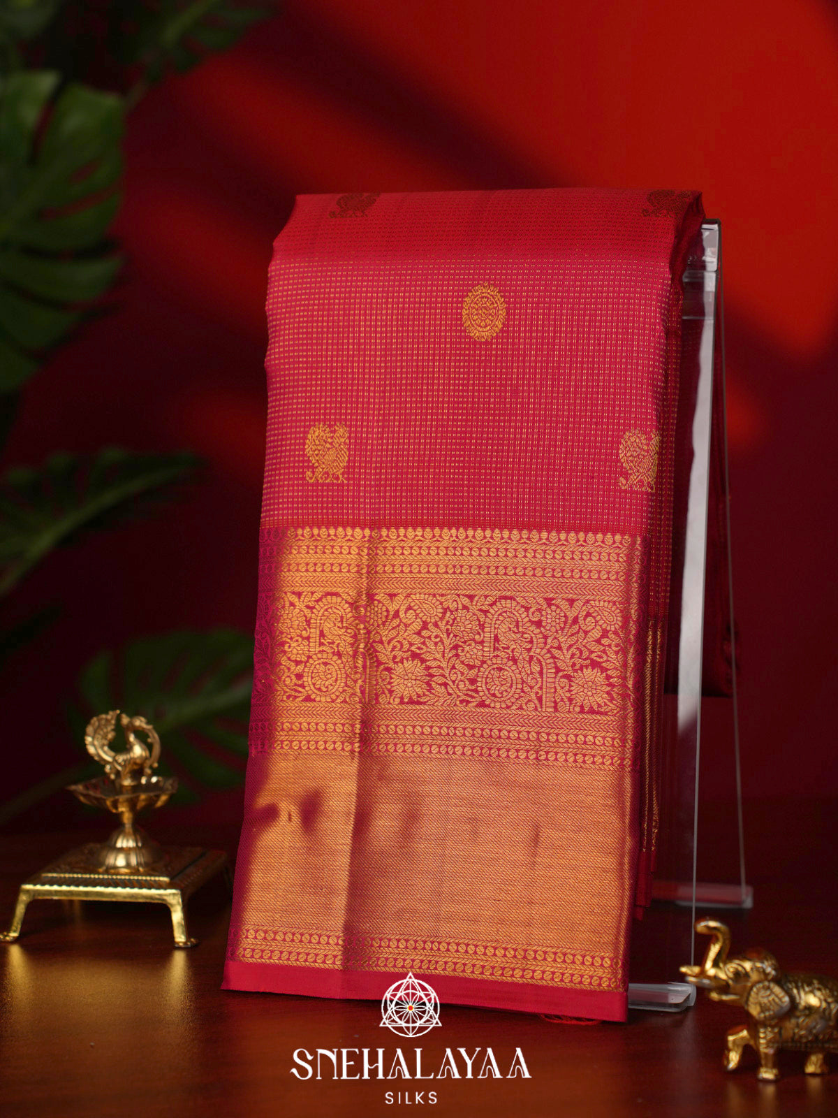 Pink Kanjivaram Silk Saree