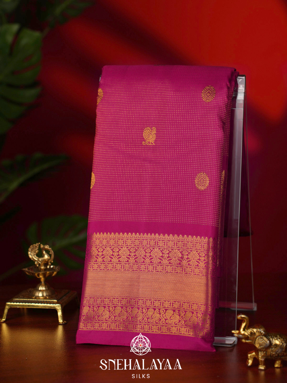 Pink Kanjivaram Silk Saree