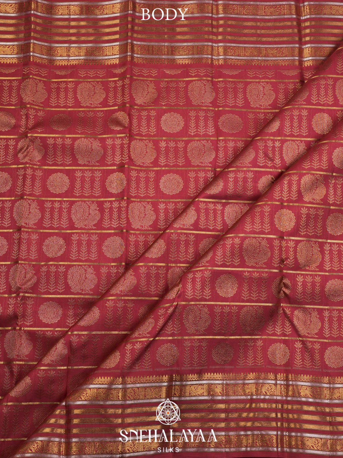 Maroon Kanjivaram Silk Saree