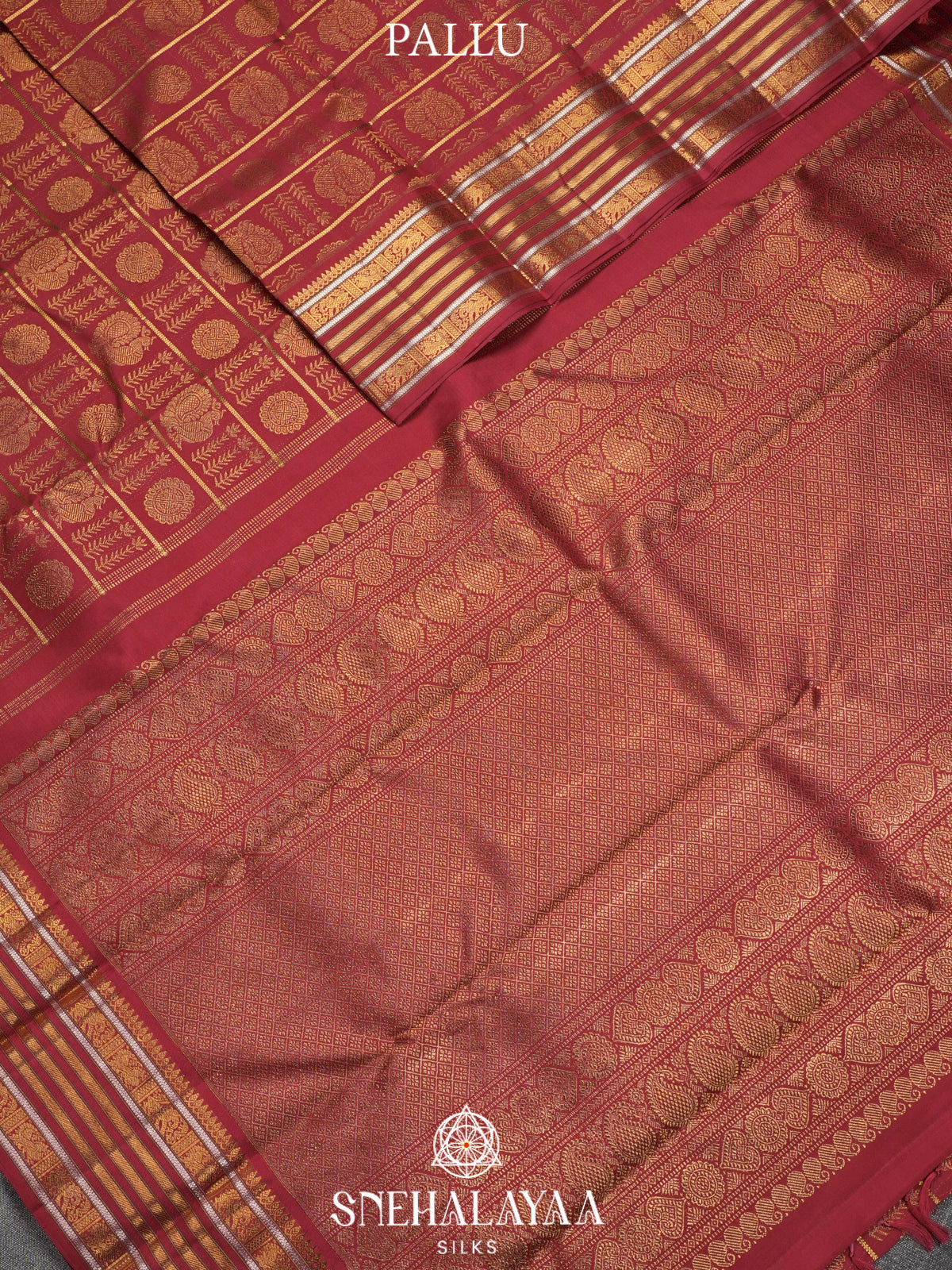 Maroon Kanjivaram Silk Saree