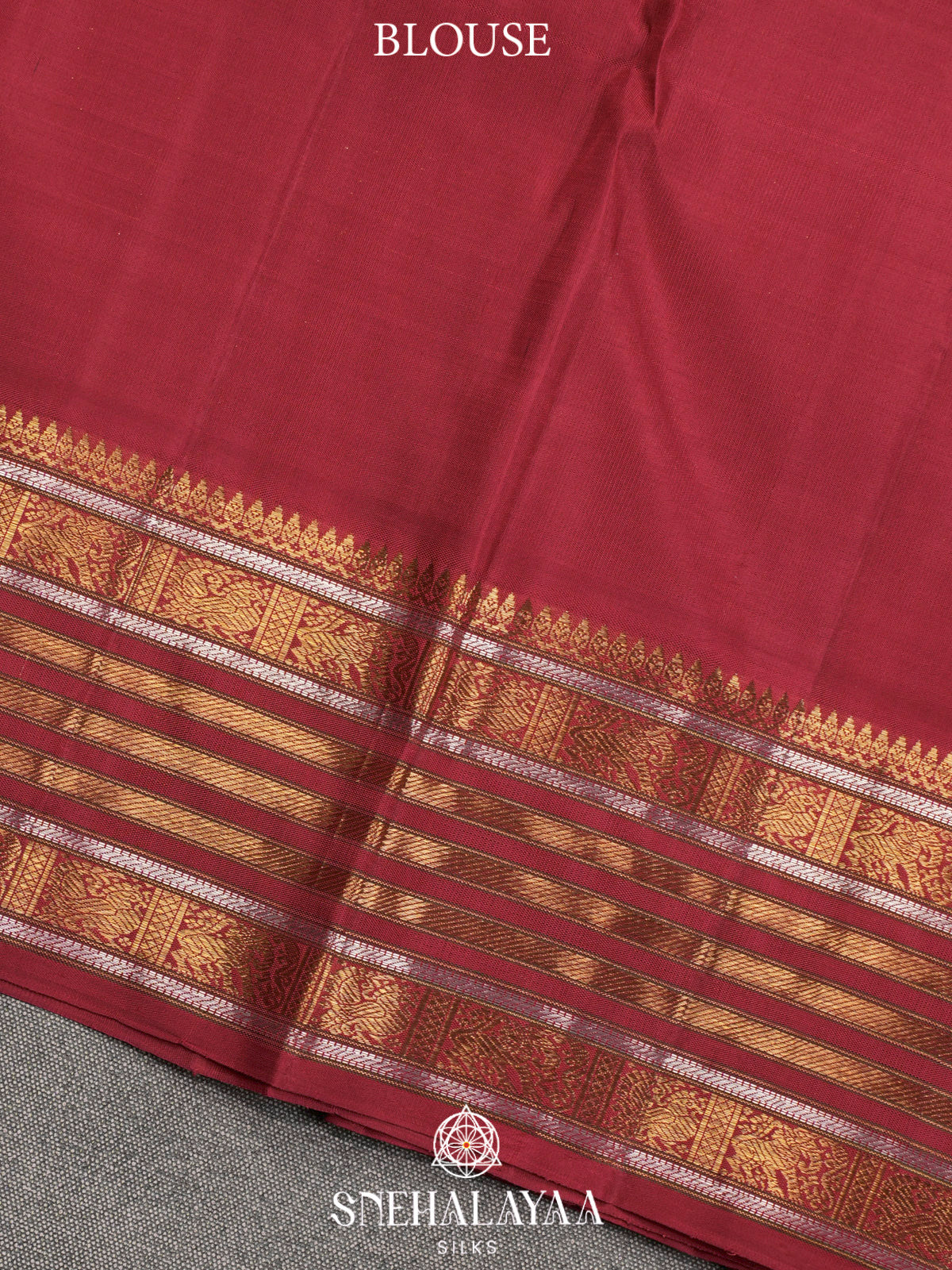Maroon Kanjivaram Silk Saree