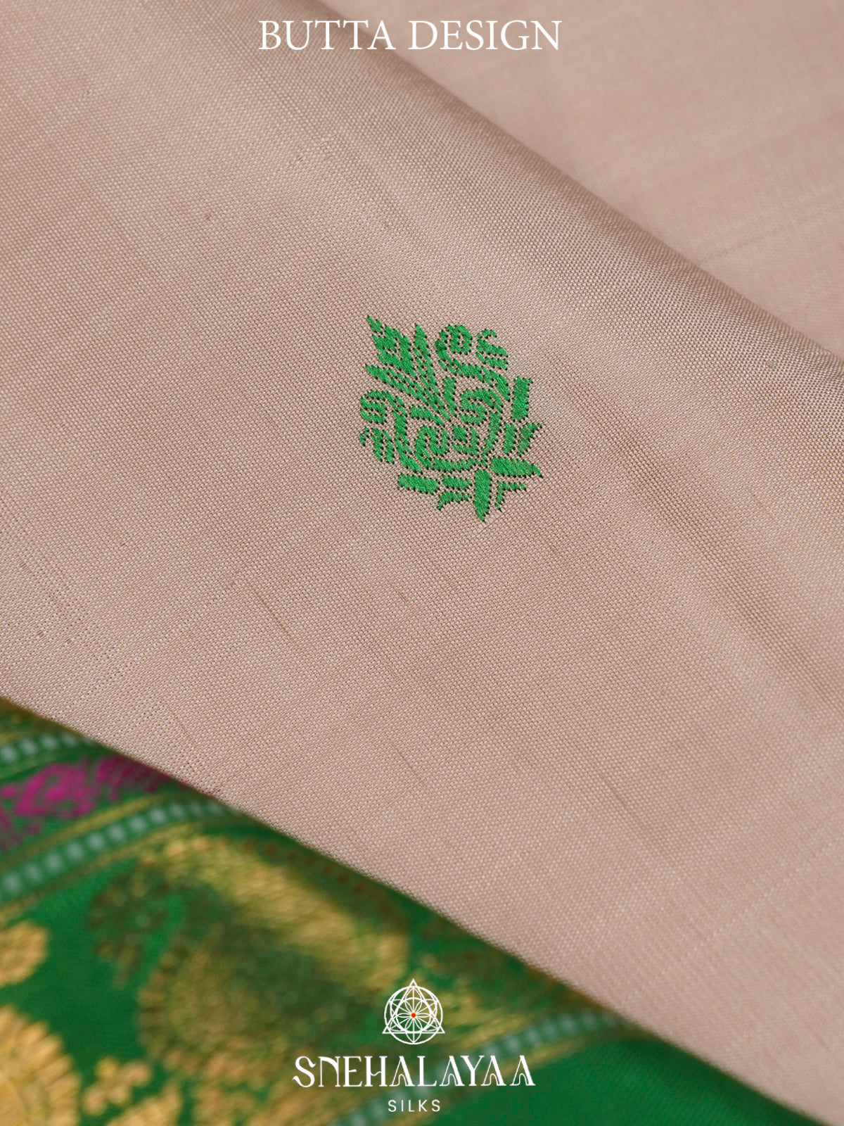 Beige Kanjivaram Silk Saree