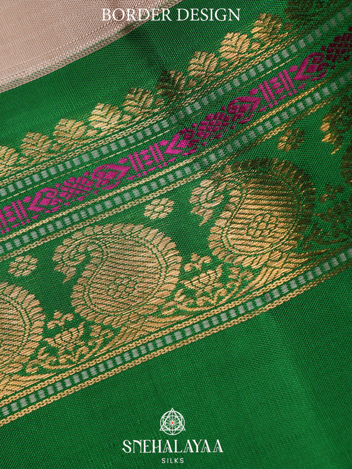 Beige Kanjivaram Silk Saree