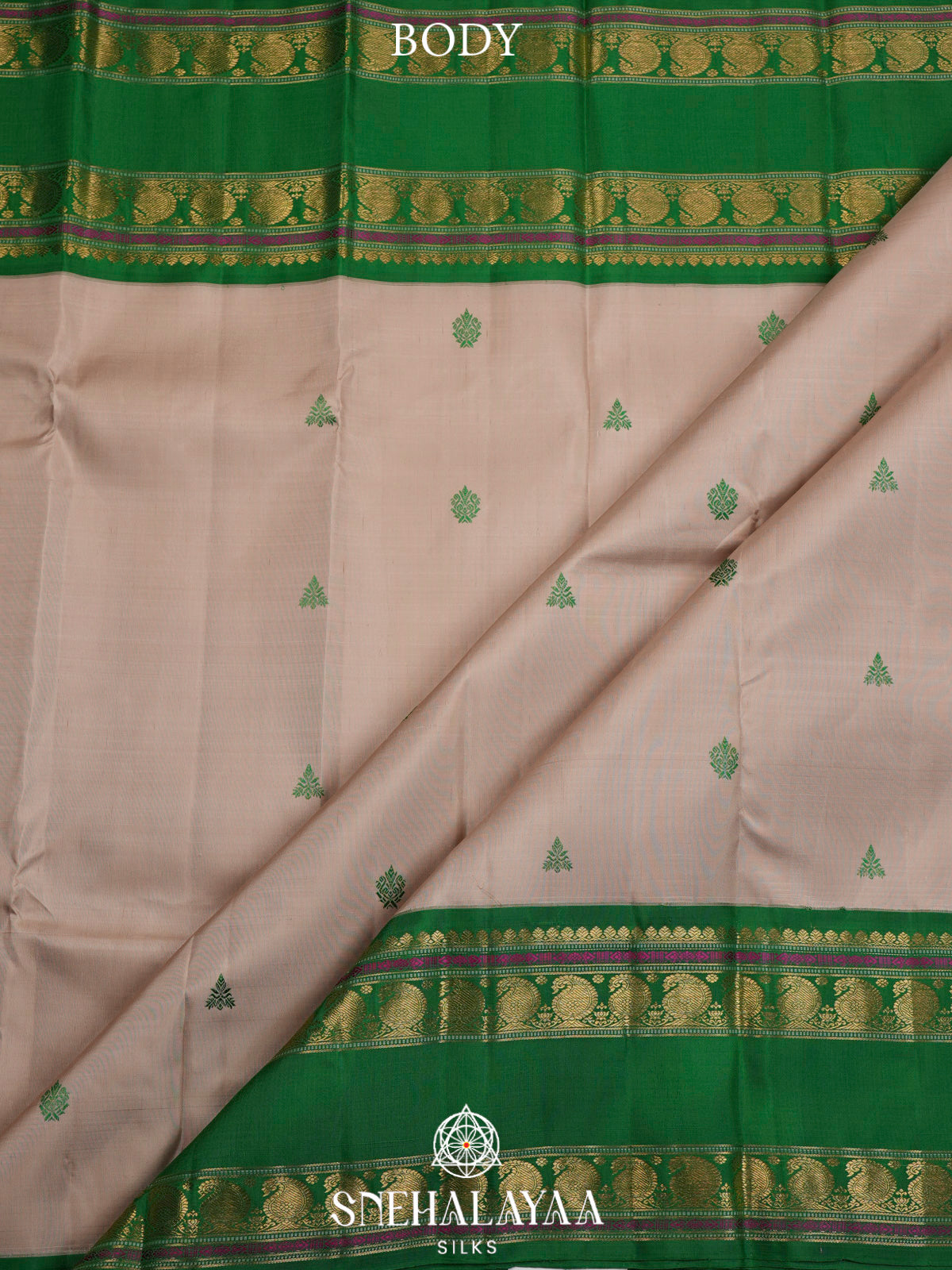 Beige Kanjivaram Silk Saree