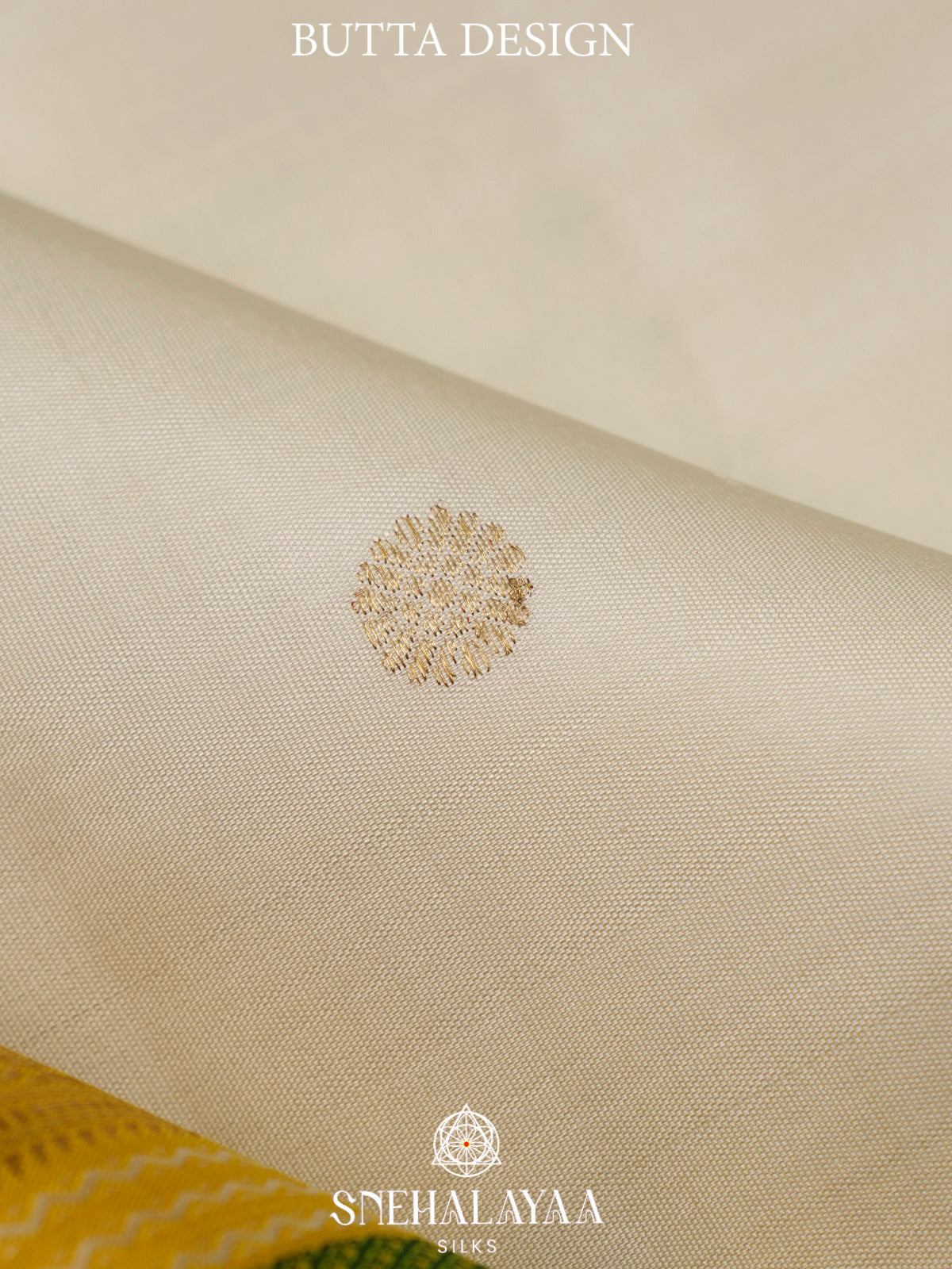 Cream Kanjivaram Silk Saree