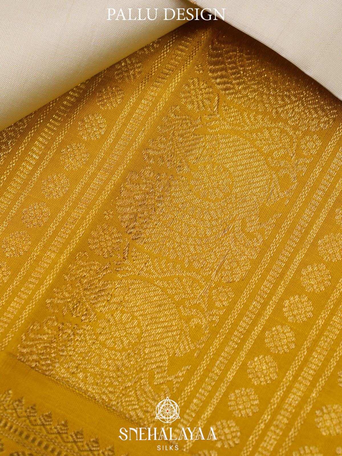 Cream Kanjivaram Silk Saree