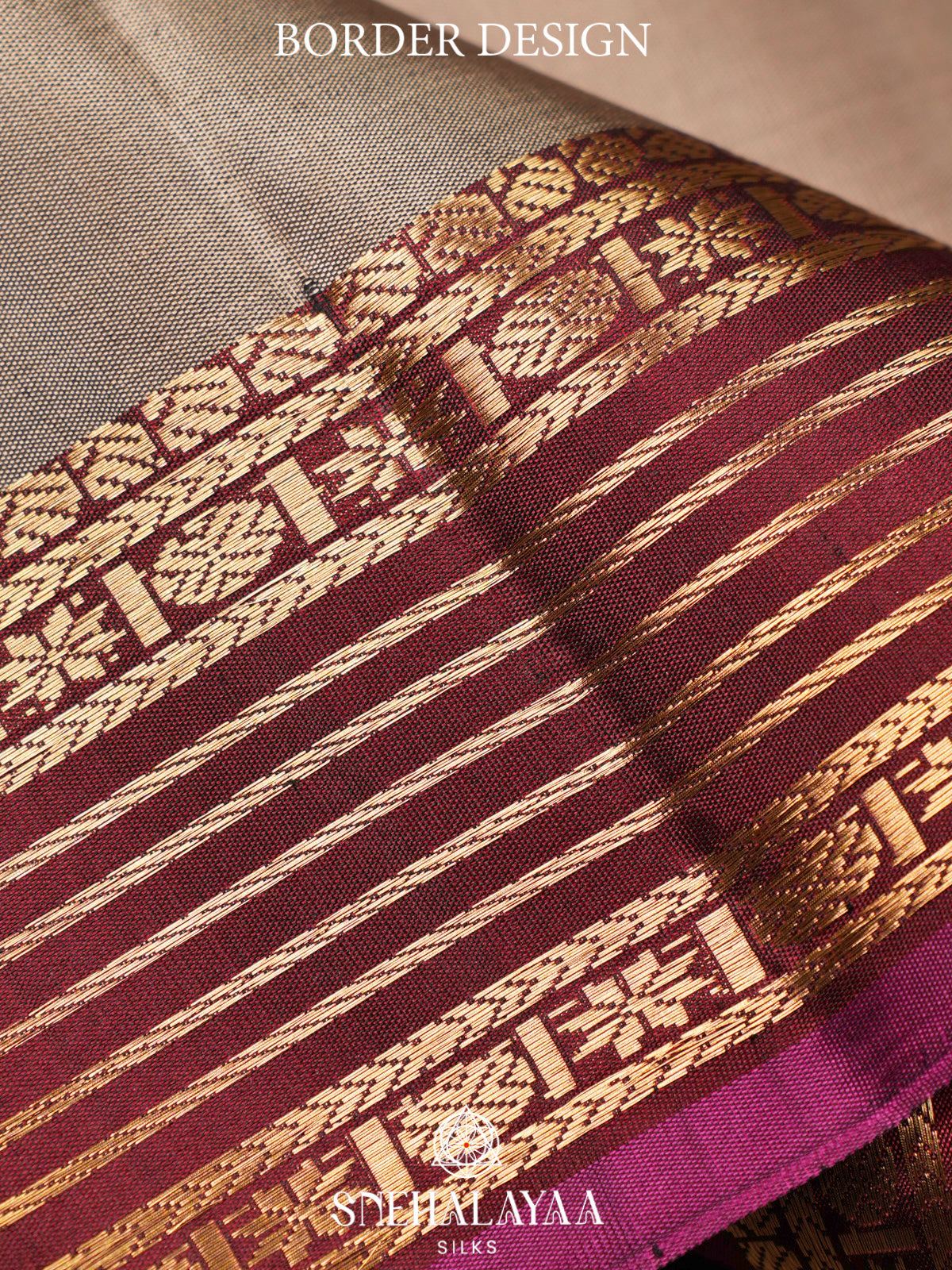 Beige Kanjivaram Silk Saree
