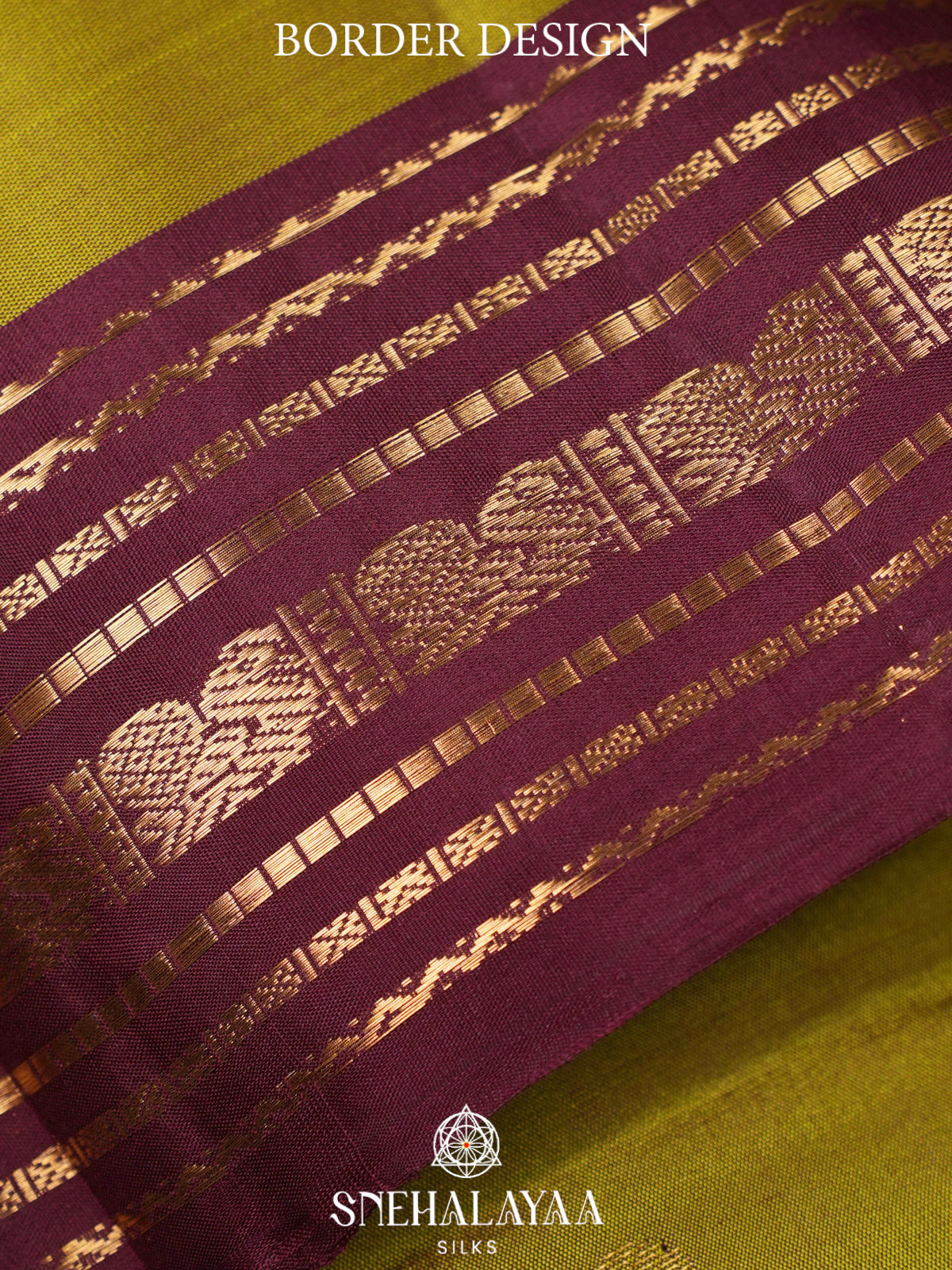Olive Green Kanjivaram Silk Saree