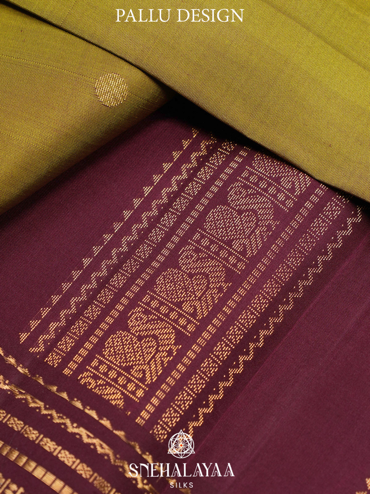 Olive Green Kanjivaram Silk Saree