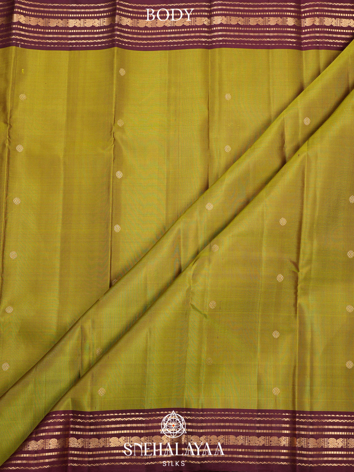 Olive Green Kanjivaram Silk Saree