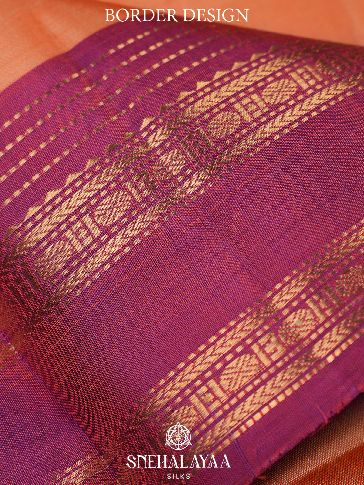 Peach Kanjivaram Silk Saree