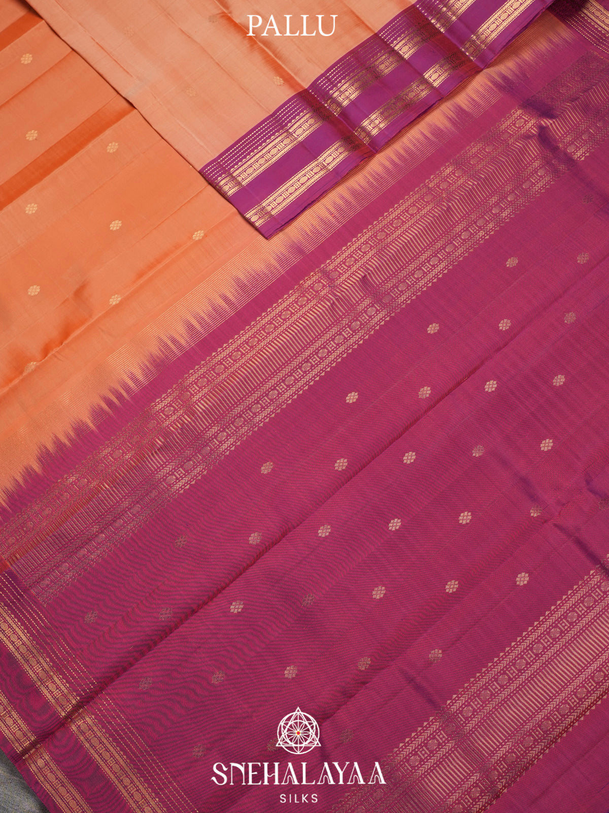 Peach Kanjivaram Silk Saree