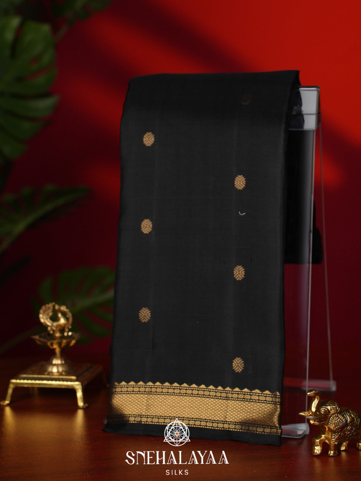 Black Kanjivaram Silk Saree