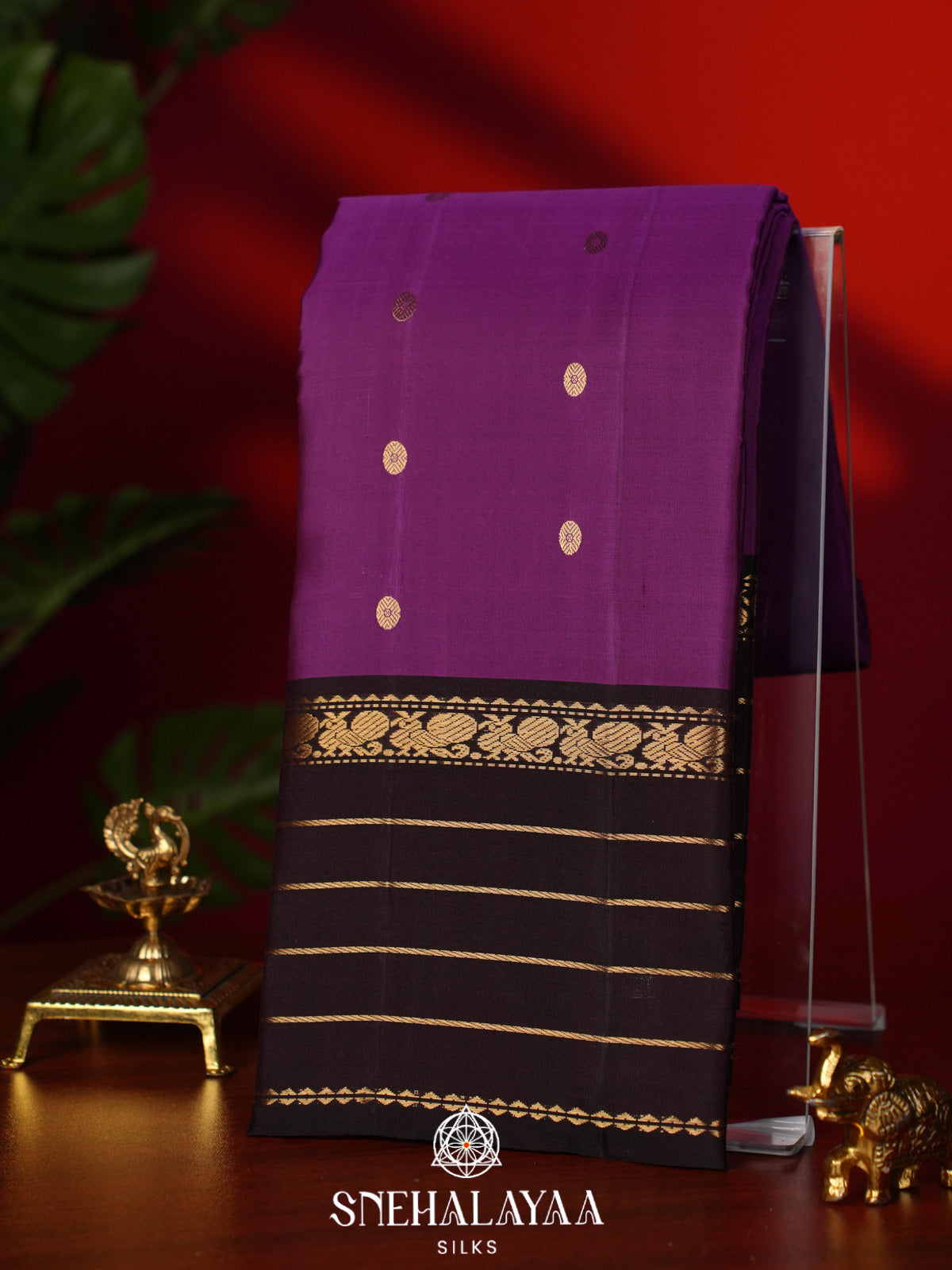 Magenta Kanjivaram Silk Saree