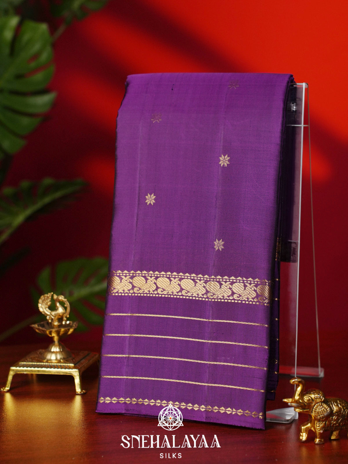 Magenta Purple Kanjivaram Silk Saree
