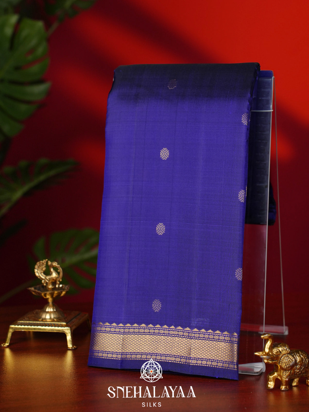 Navy Blue Kanjivaram Silk Saree