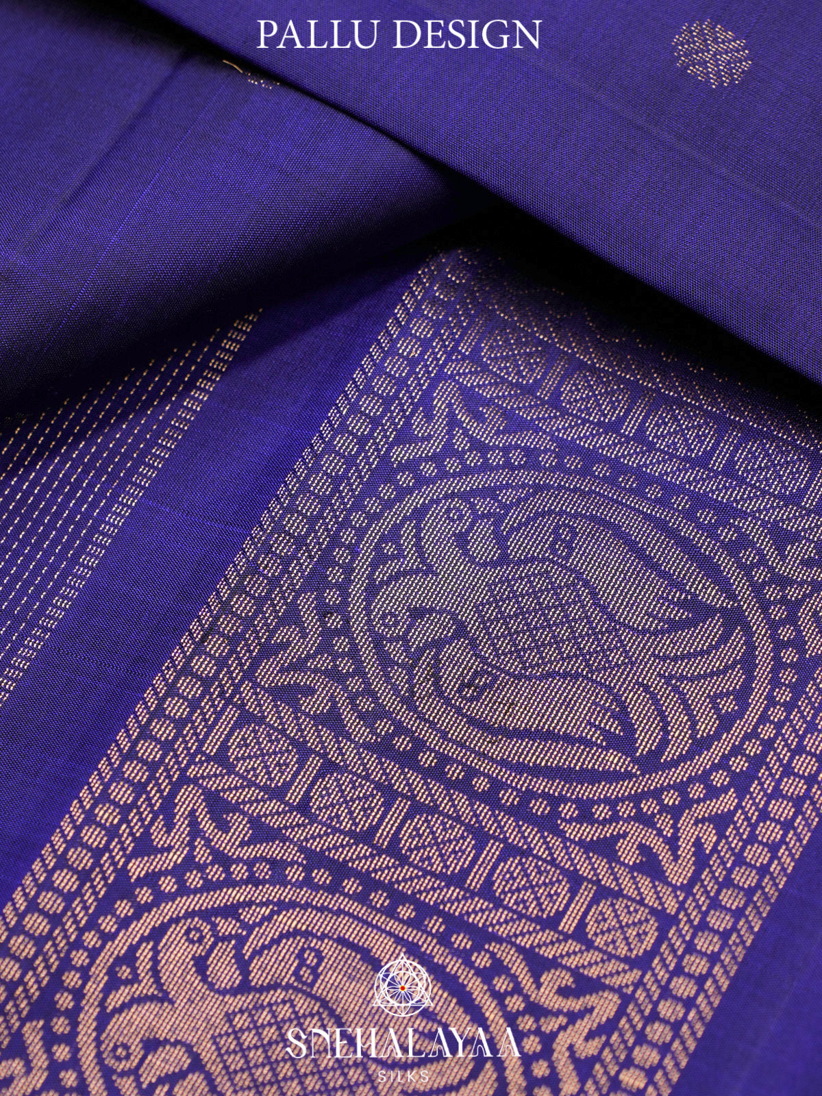 Navy Blue Kanjivaram Silk Saree