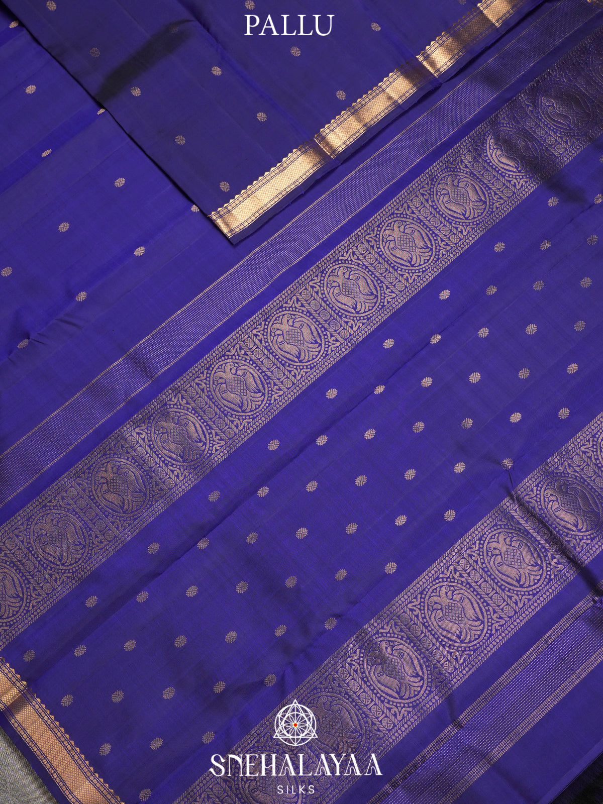 Navy Blue Kanjivaram Silk Saree