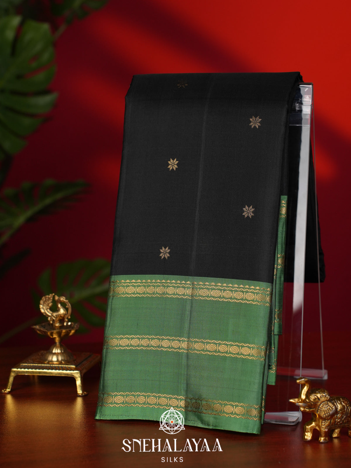 Black Kanjivaram Silk Saree