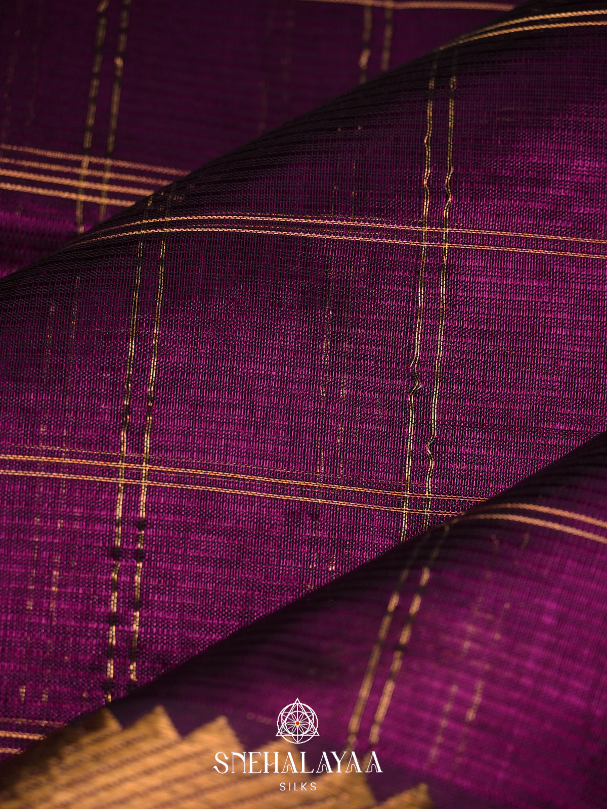 Purple Mangalagiri Silk Cotton Saree