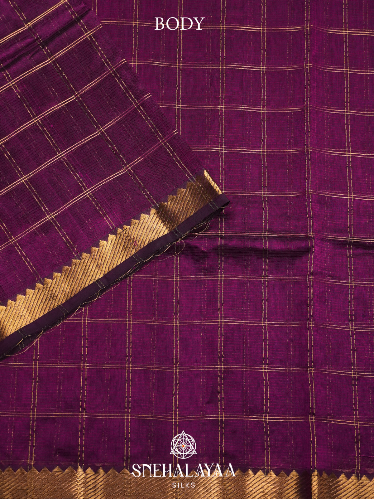 Purple Mangalagiri Silk Cotton Saree