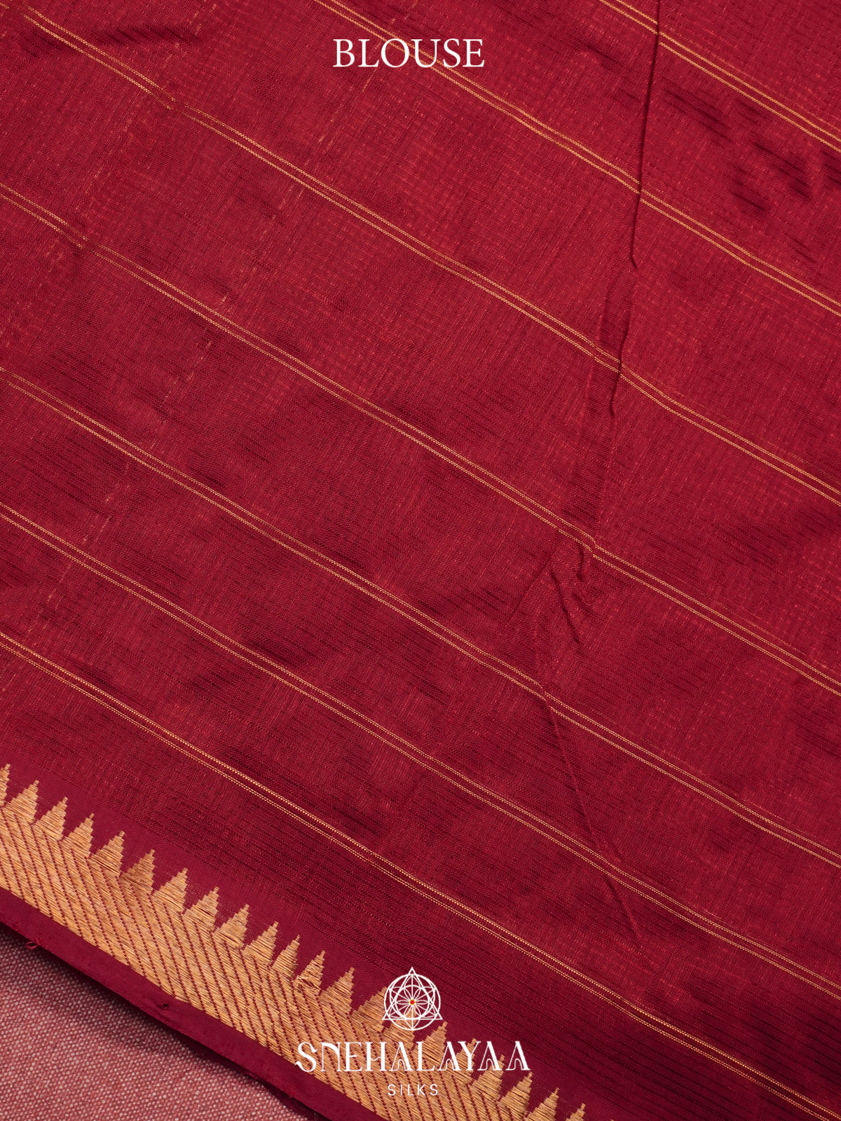 Maroon Mangalagiri Silk Cotton Saree