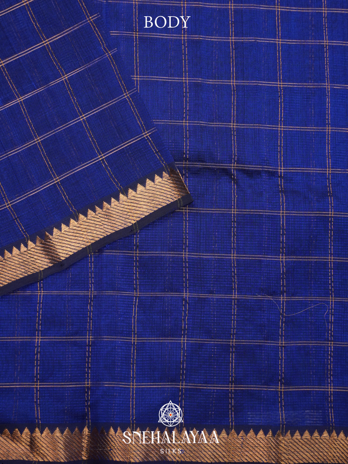 Blue Mangalagiri Silk Cotton Saree