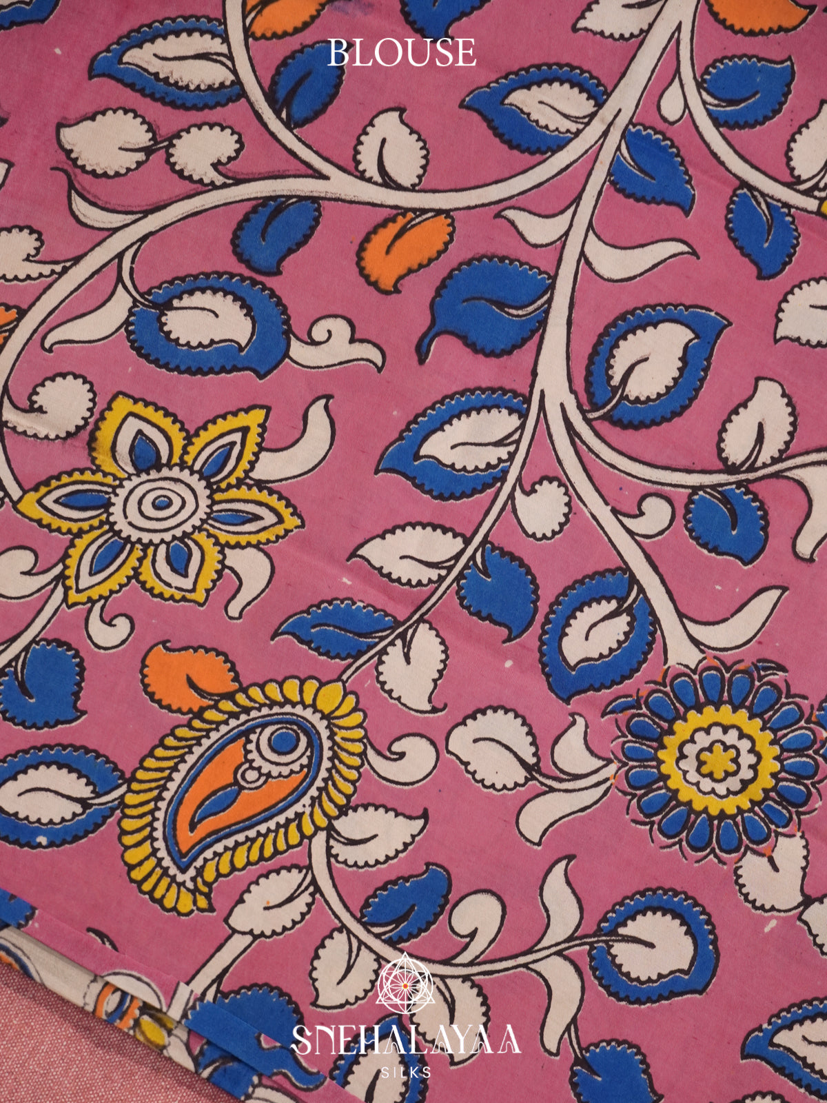 Peacock Blue Mangalagiri Silk Cotton Saree
