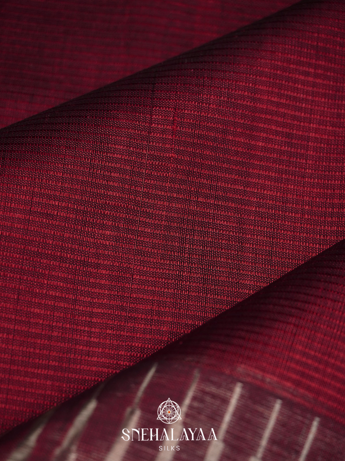 Wine Mangalagiri Silk Cotton Saree