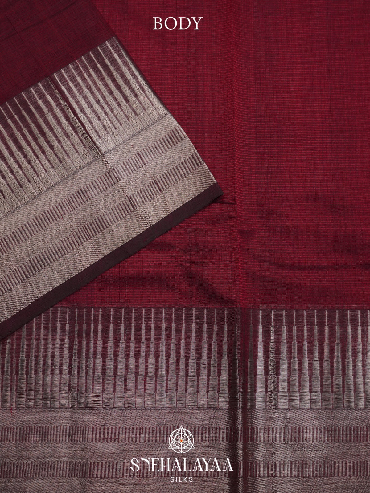 Wine Mangalagiri Silk Cotton Saree