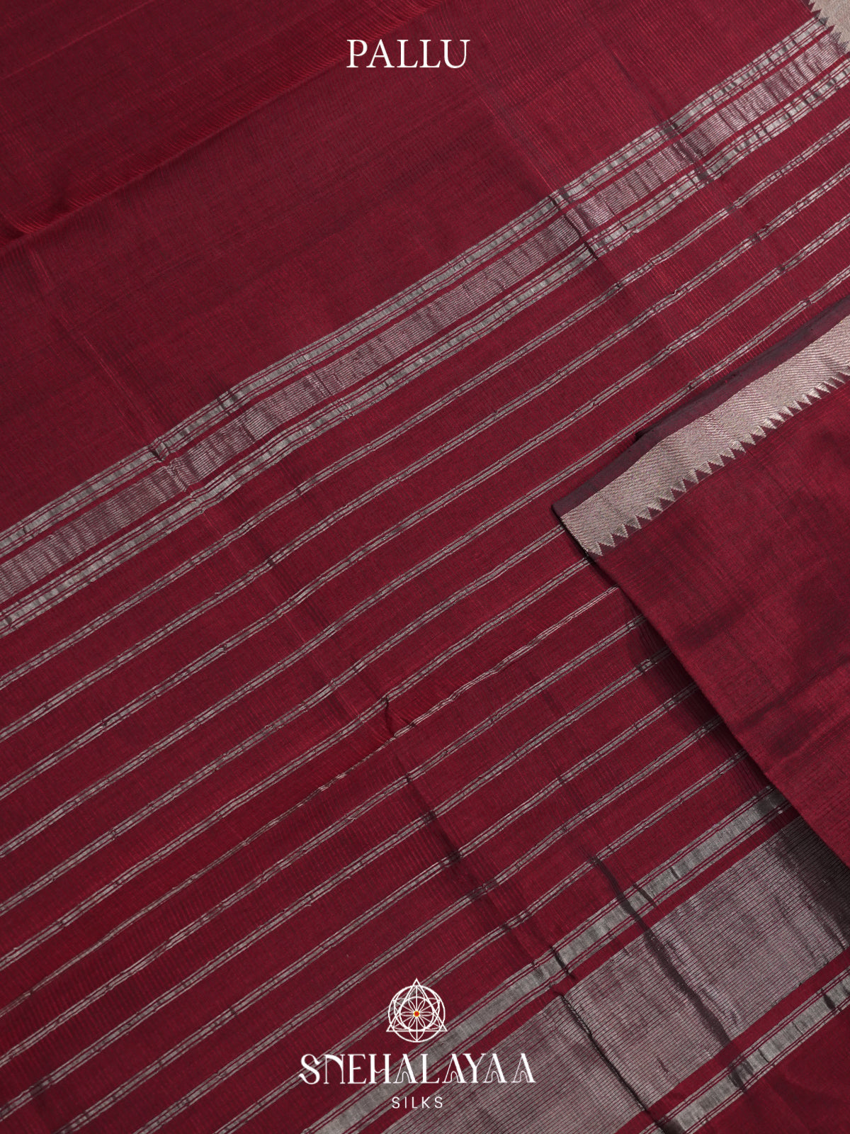 Wine Mangalagiri Silk Cotton Saree