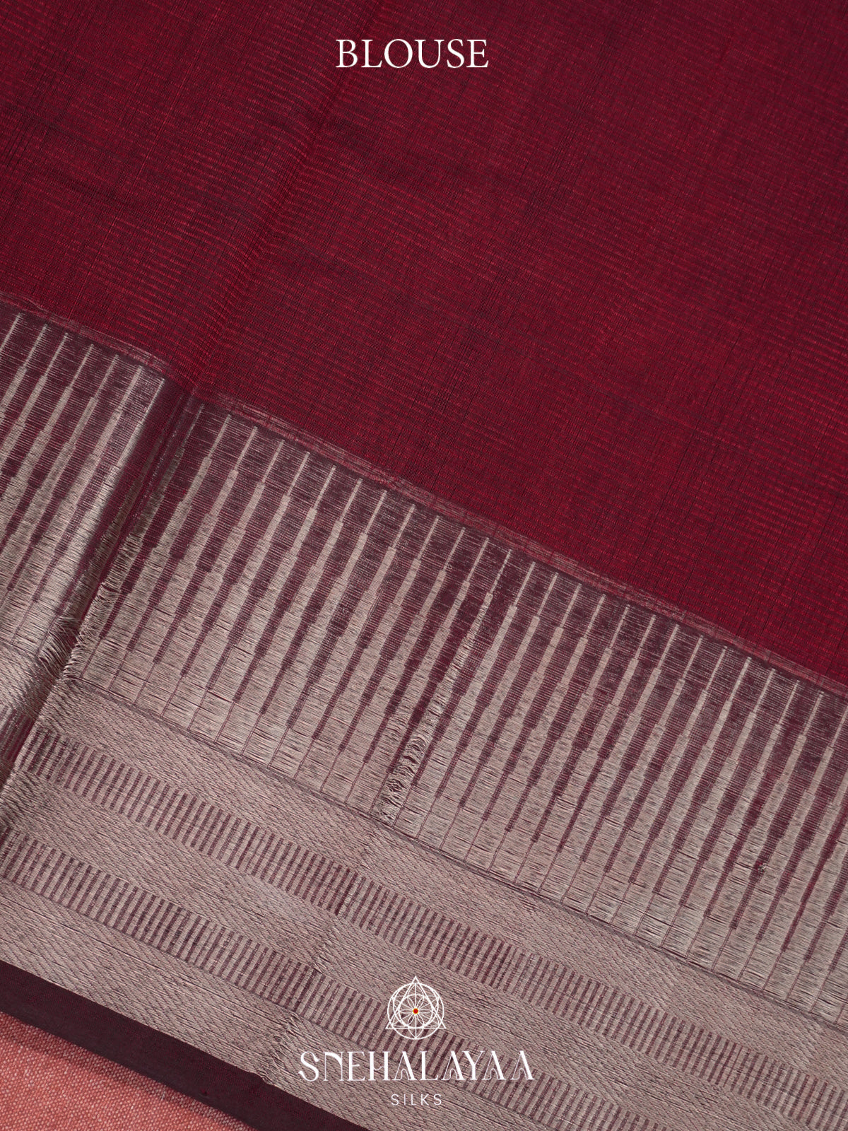 Wine Mangalagiri Silk Cotton Saree