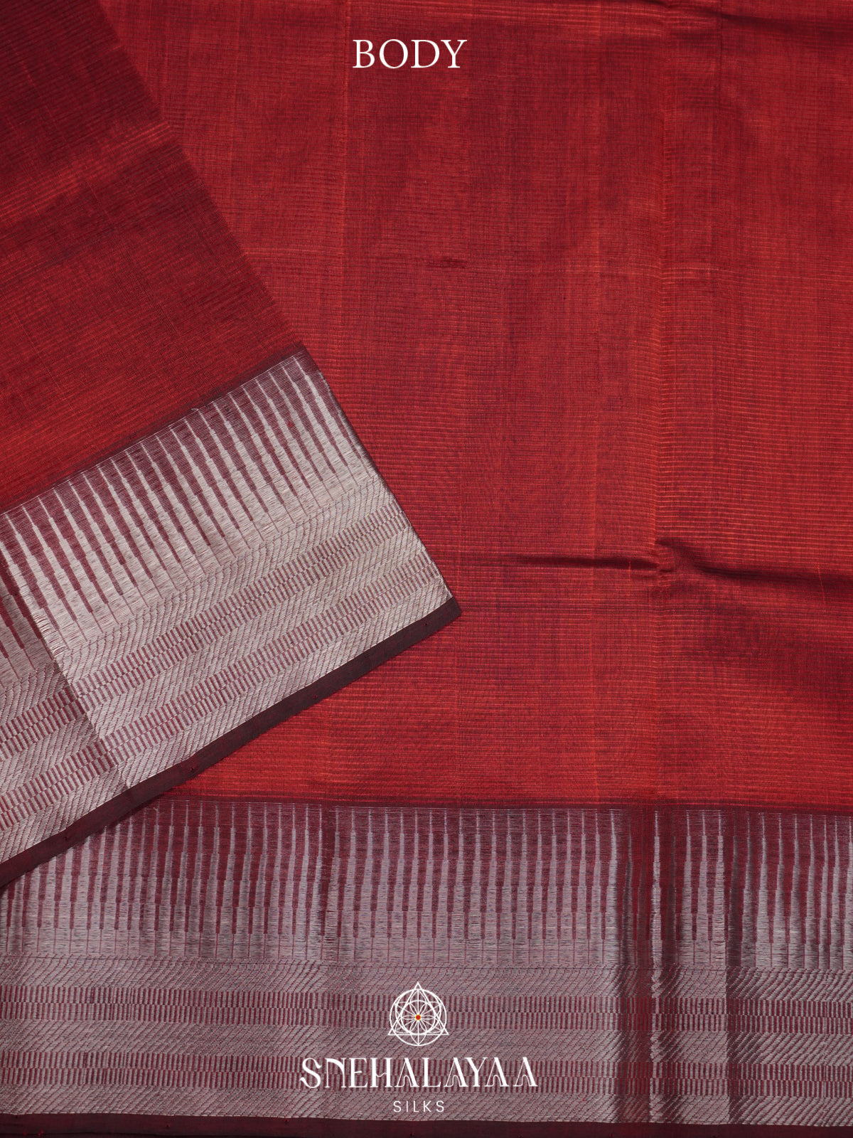 Maroon Mangalagiri Silk Cotton Saree