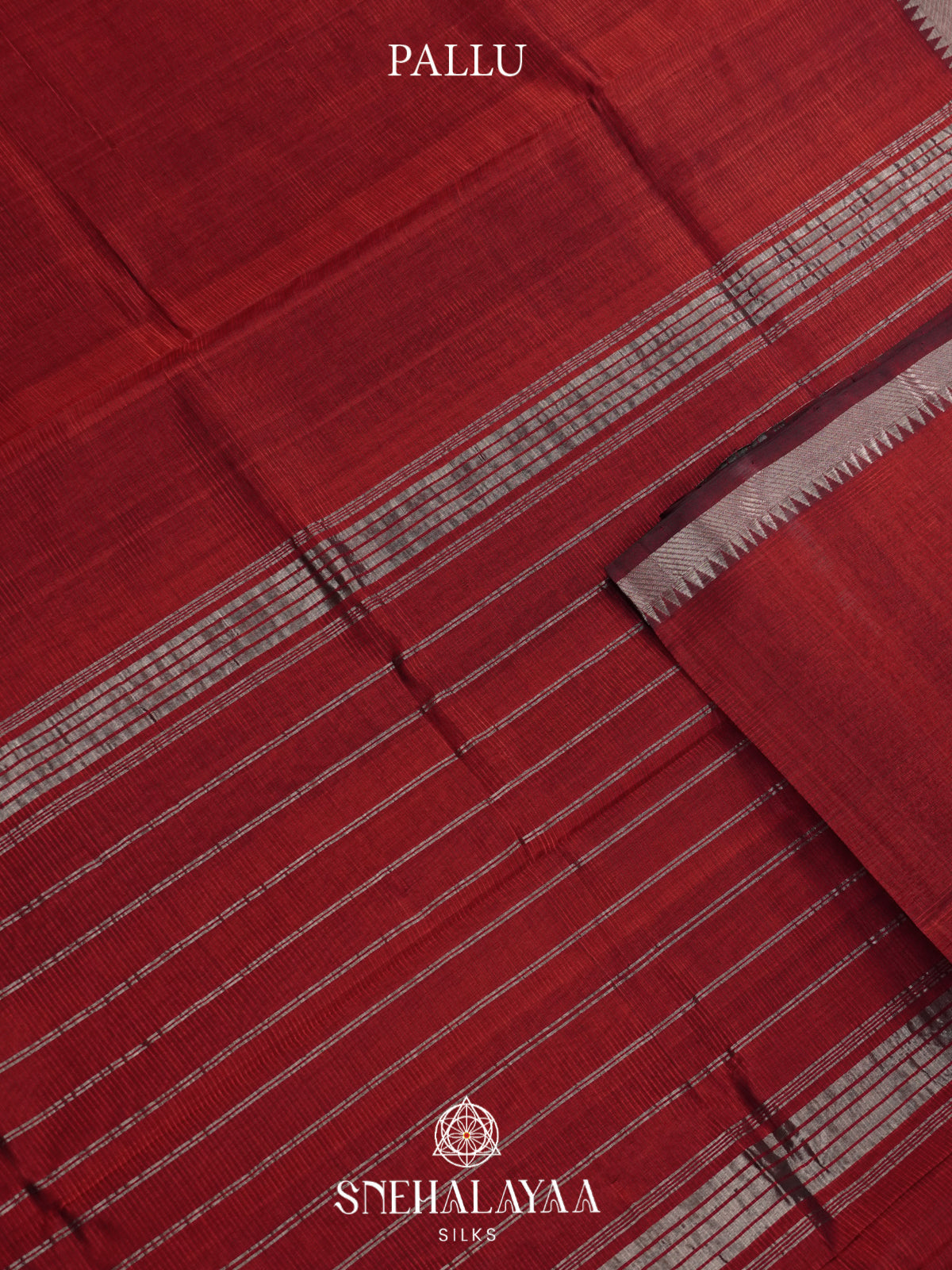 Maroon Mangalagiri Silk Cotton Saree
