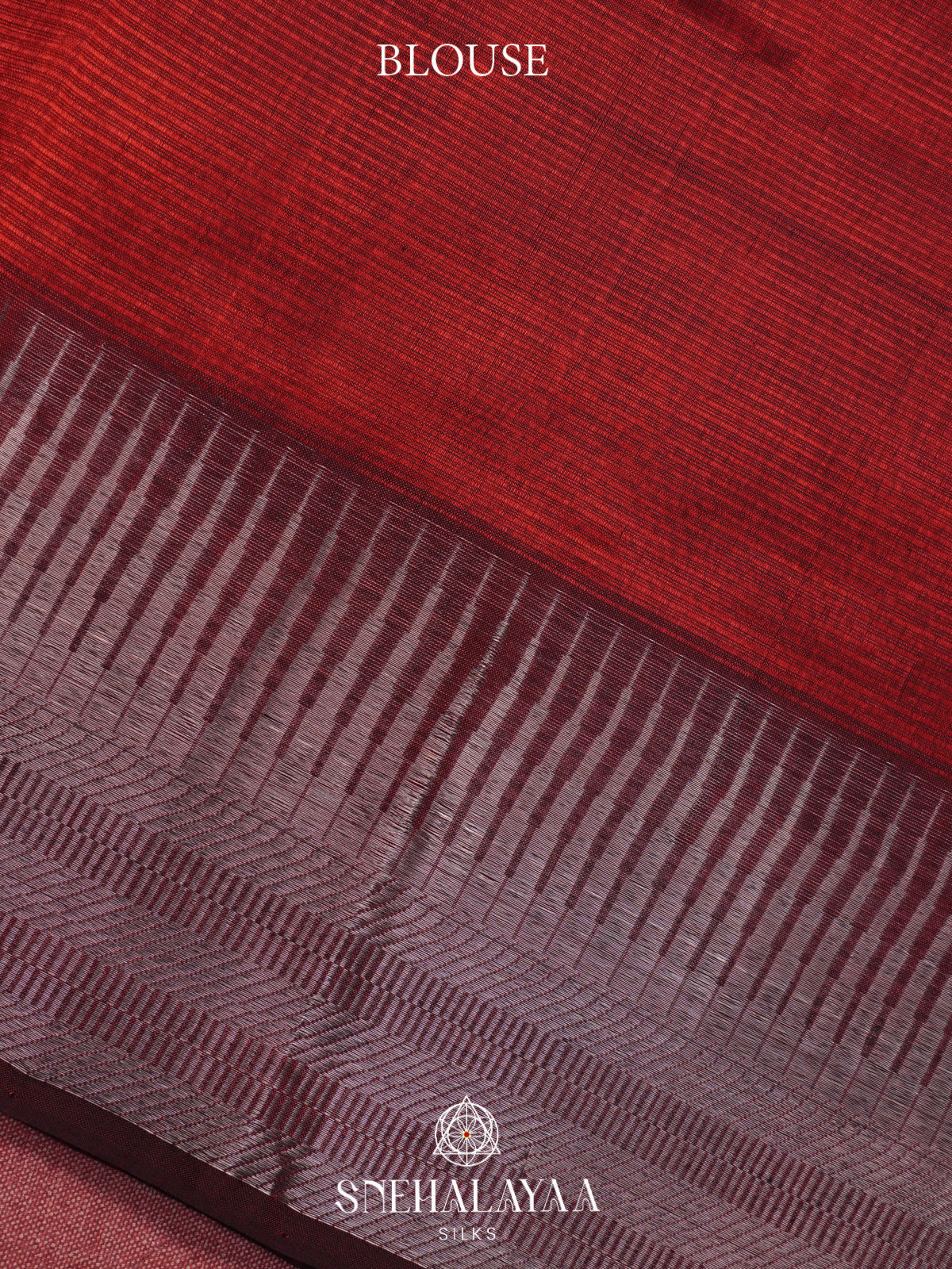 Maroon Mangalagiri Silk Cotton Saree